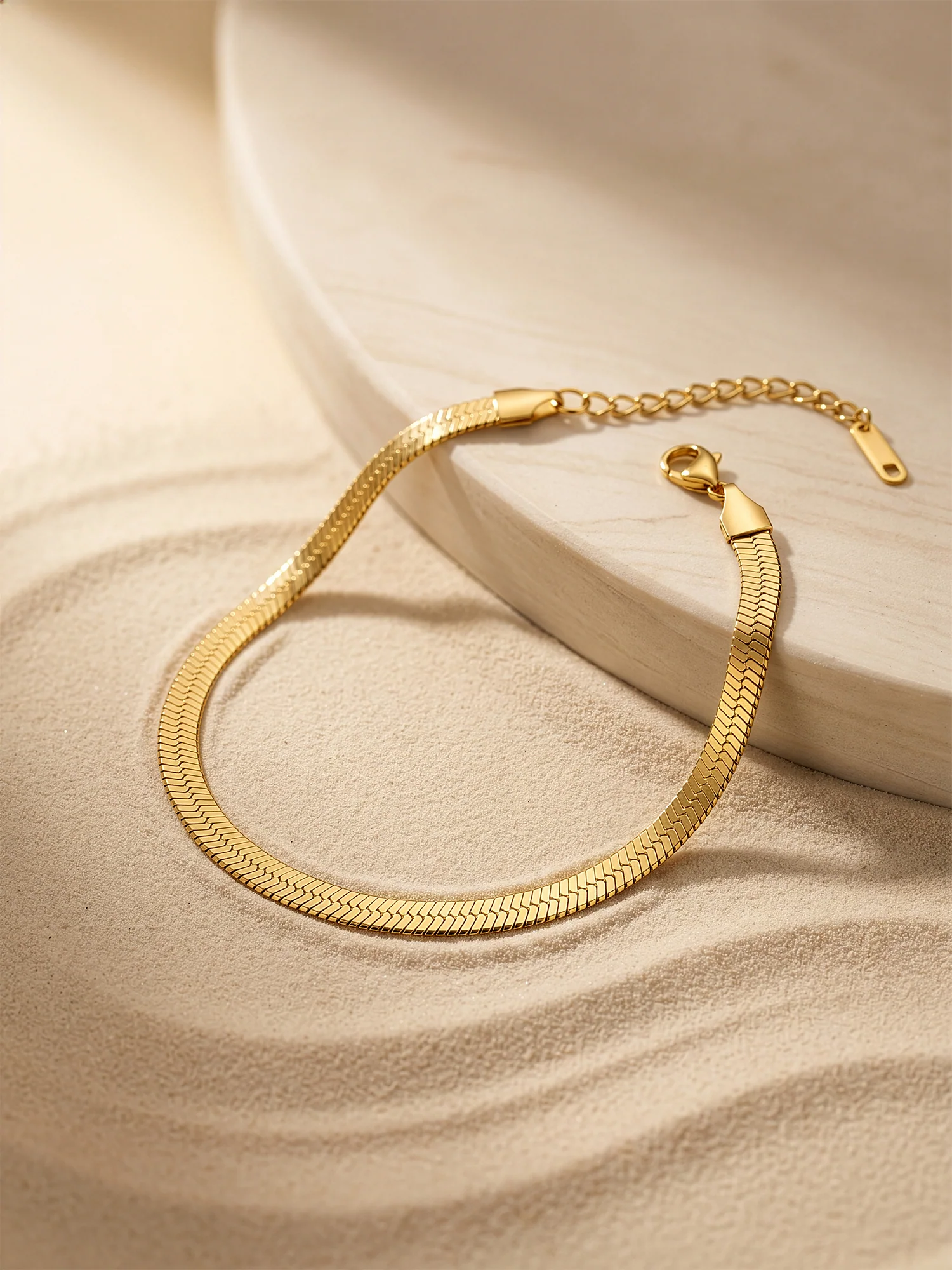 Flat Flex Gold Plated Bracelet - Image 2