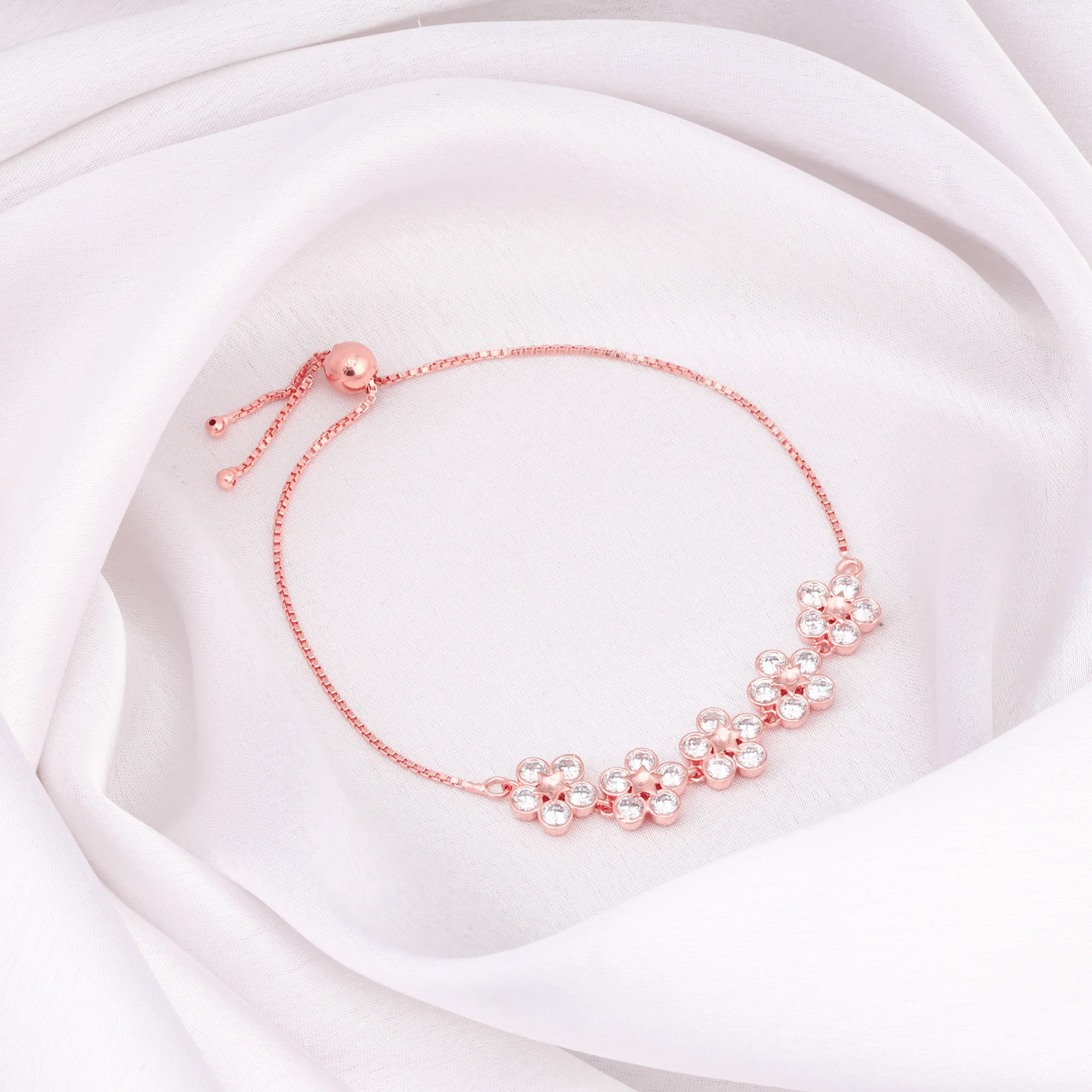 Rose Gold Floral Lover Bracelet - Image 2