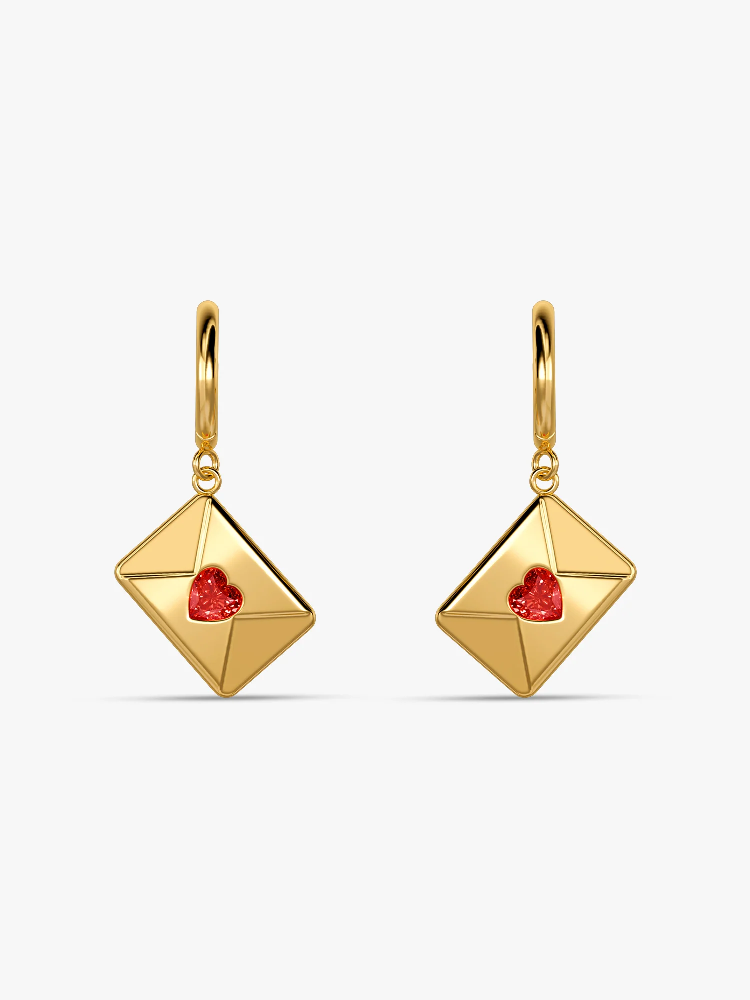 Gem Curve Gold Plated Earrings - Image 4