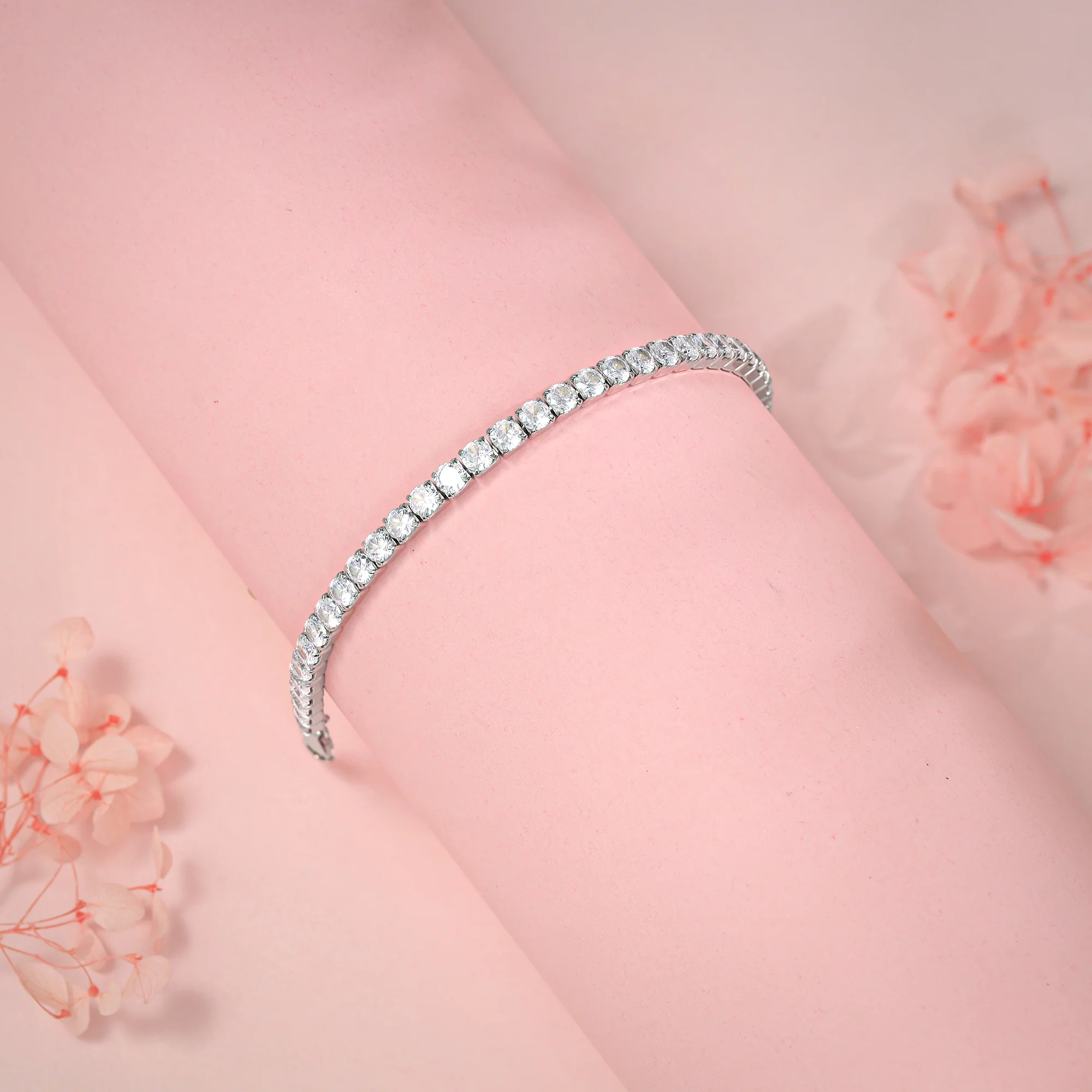 Silver Signature Tennis Bracelet - Image 2