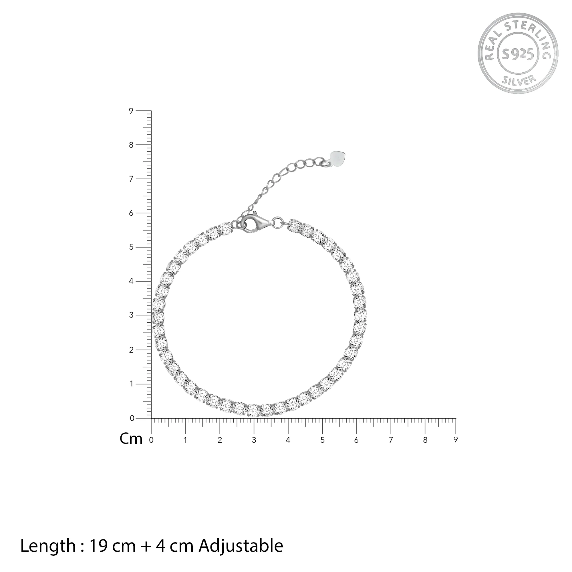 Silver Signature Tennis Bracelet - Image 5