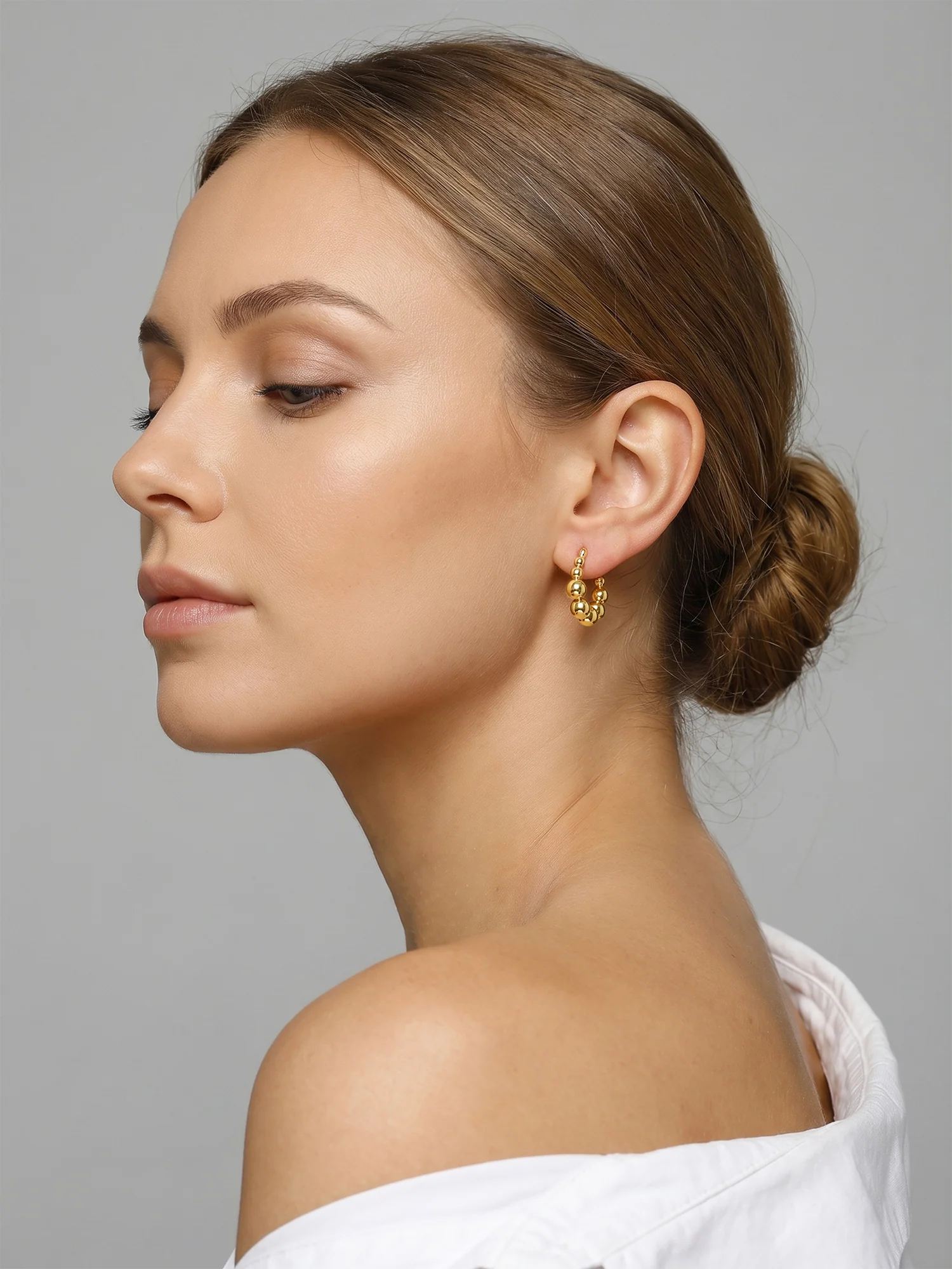Glow Up Gold Plated Hoops - Image 3