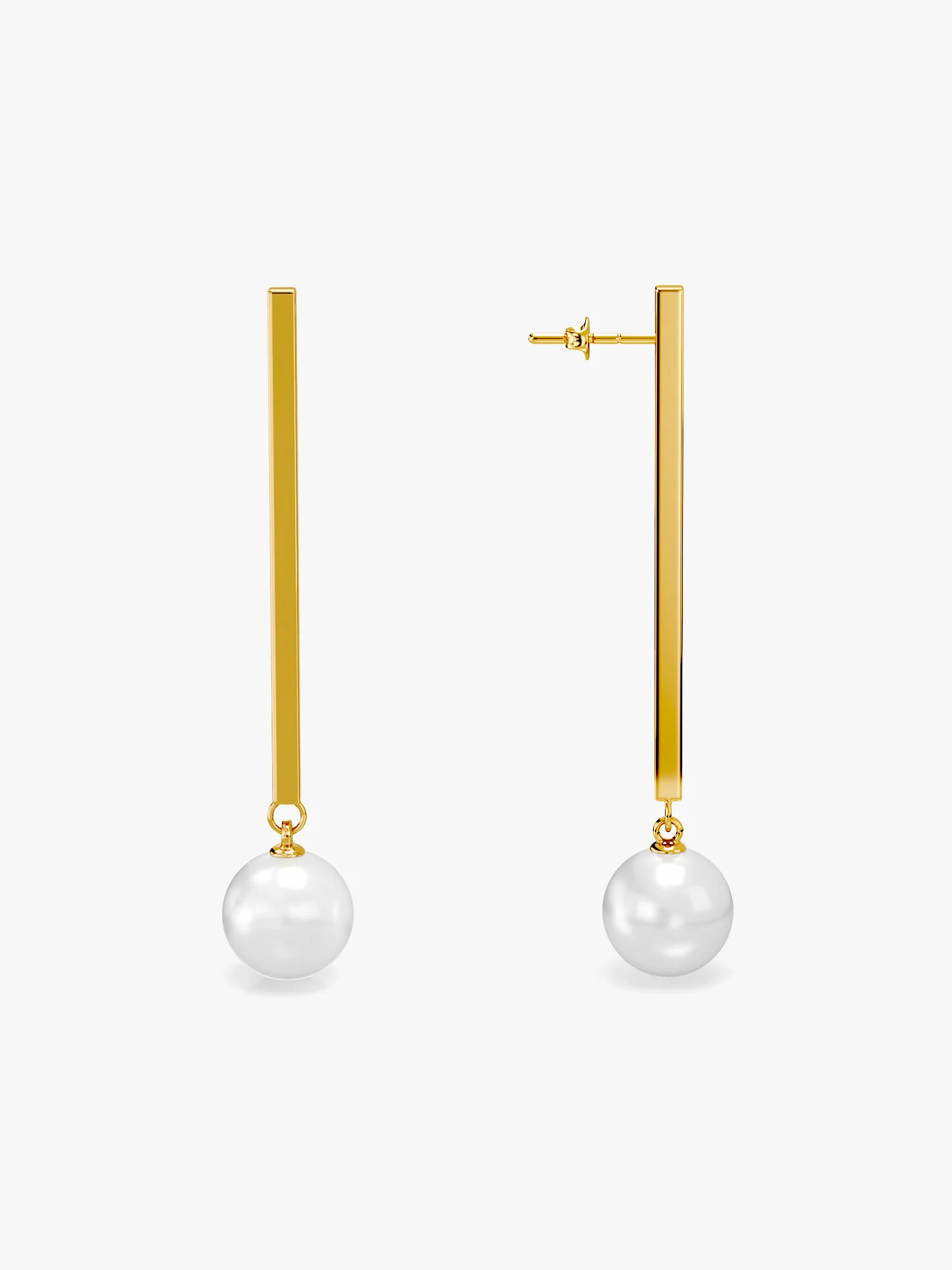 Glow Up Pearl Gold Plated Earrings - Image 5