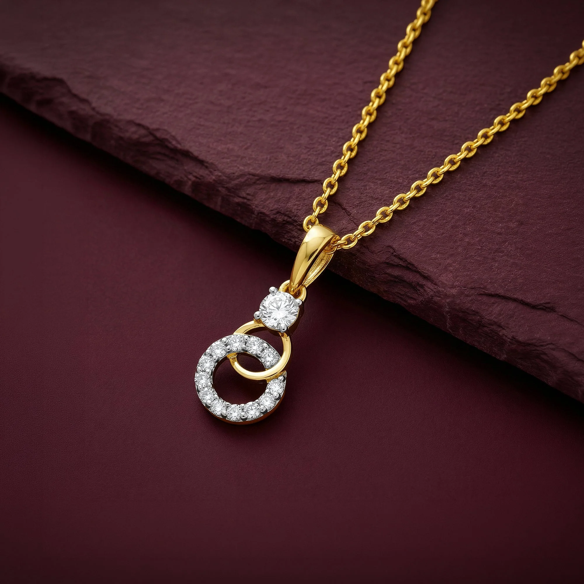 Gold Adalia Lab Grown Diamond Pendant - Image 2