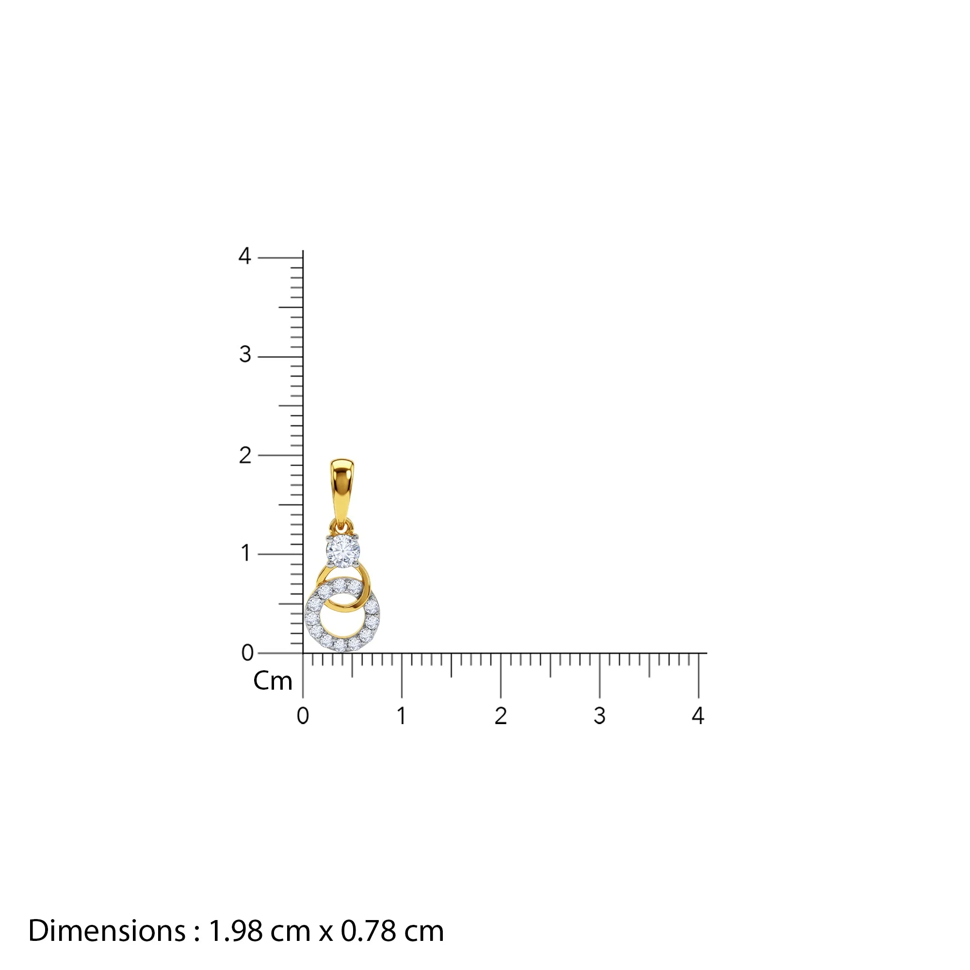 Gold Adalia Lab Grown Diamond Pendant - Image 5