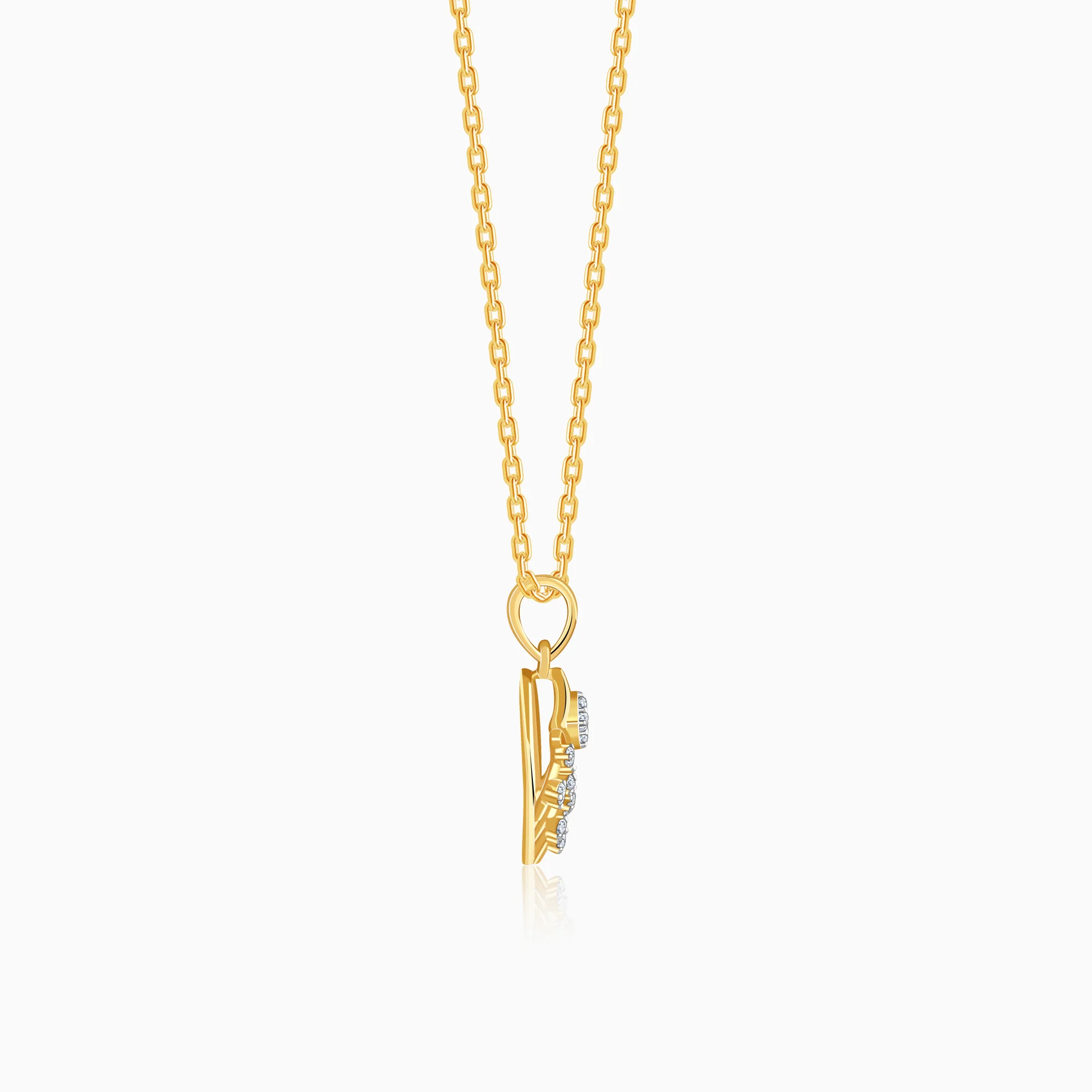 Gold Admiring Shine Lab Grown Diamond Pendant - Image 5