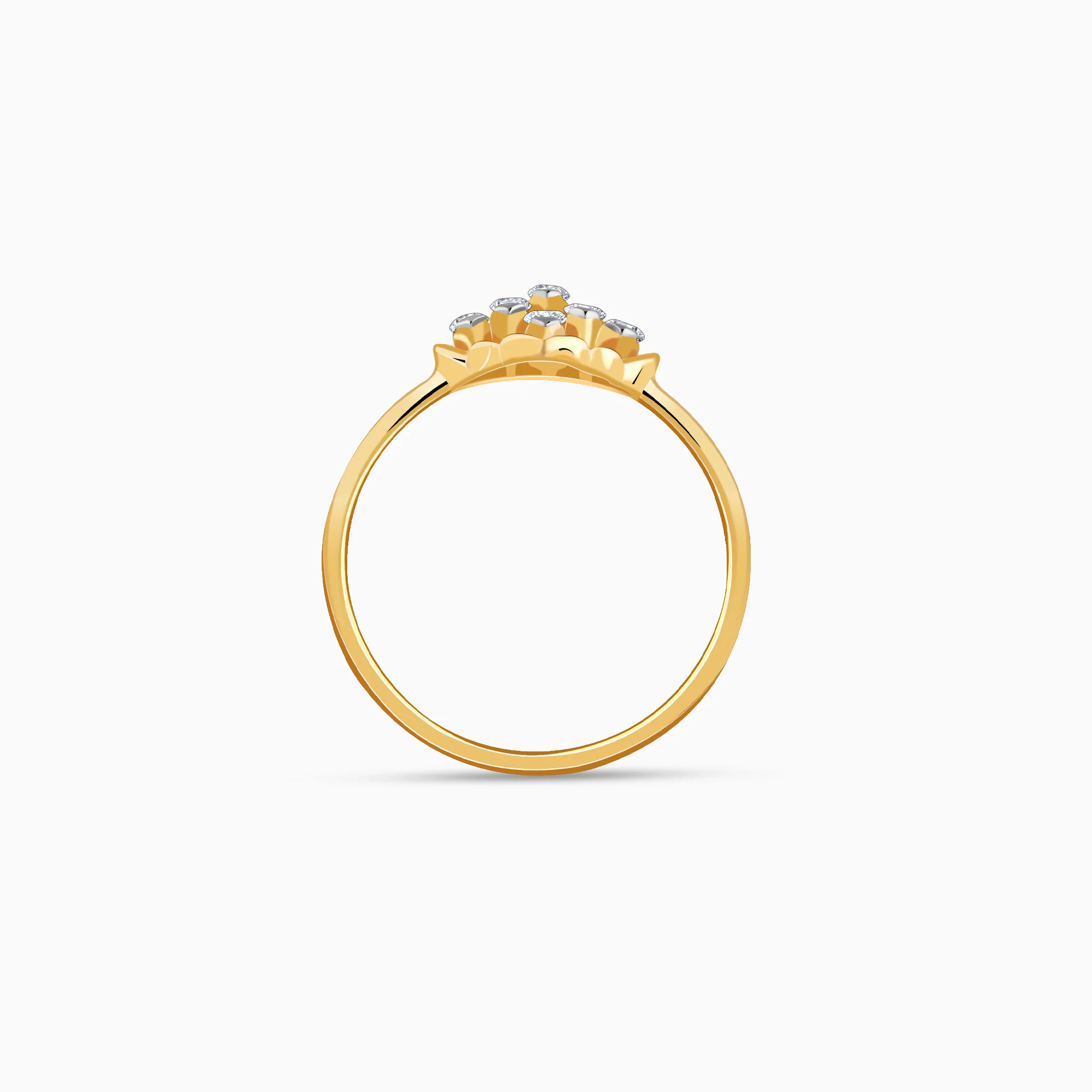 Gold Amer Trellis Lab Grown Diamond Ring - Image 5