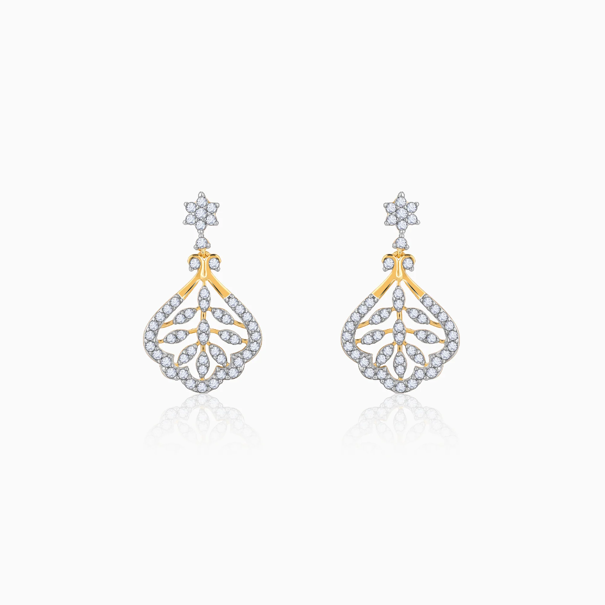 Gold Secret Garden Diamond Earrings