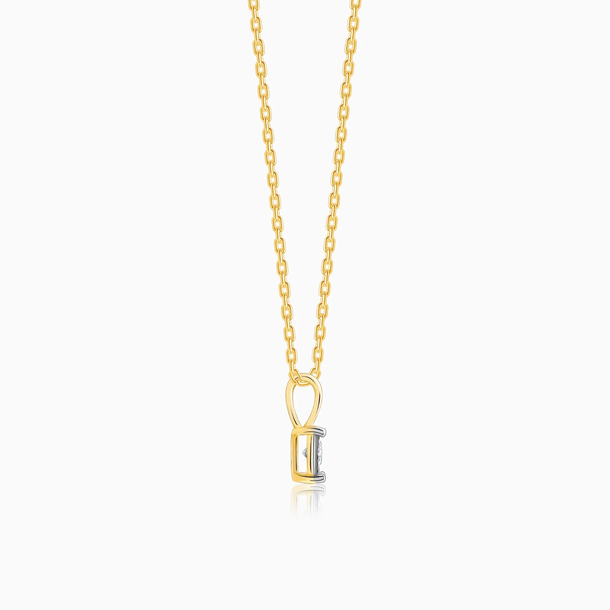 Gold Boxy Diamond Pendant - Image 5