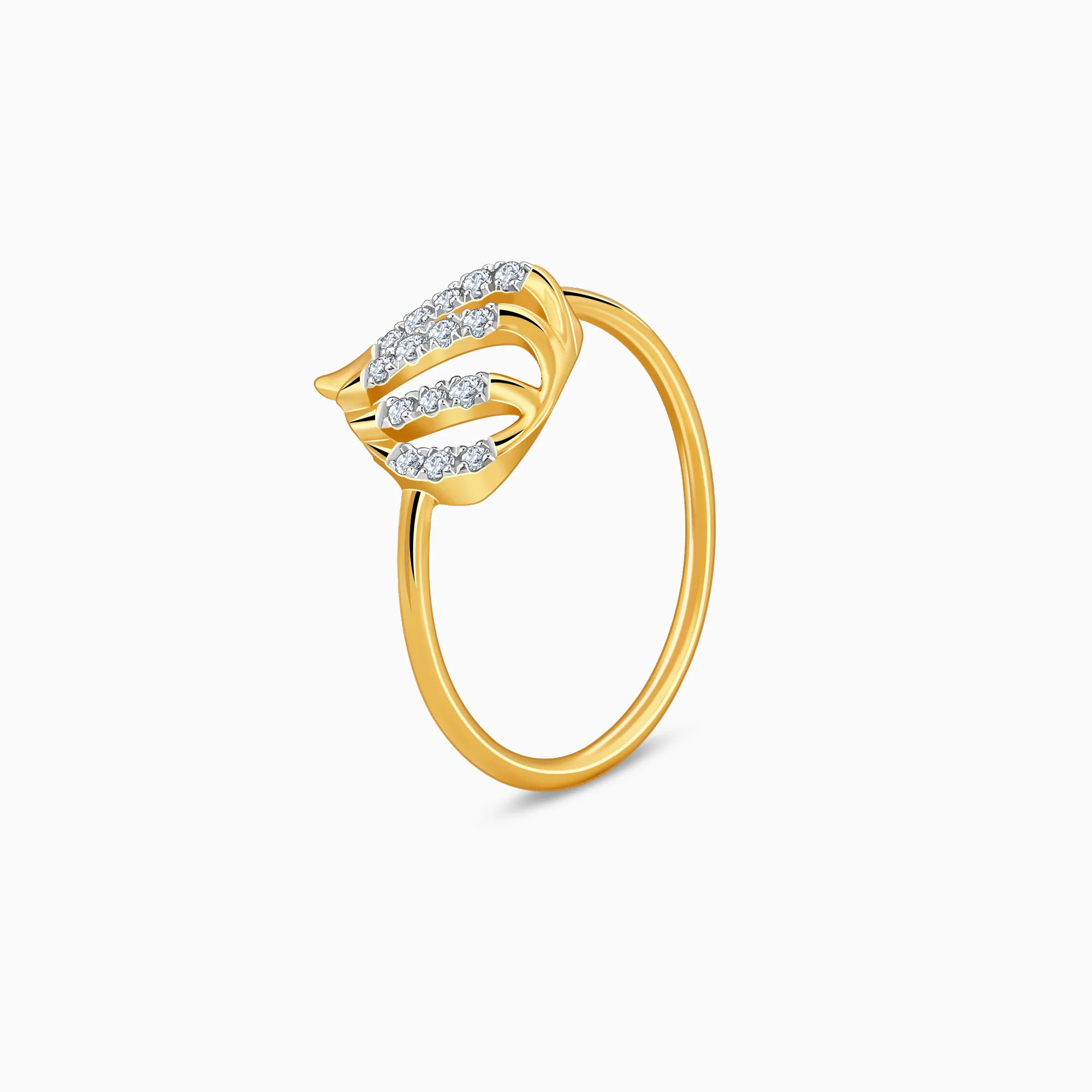 Gold Flame Lab Grown Diamond Ring - Image 4