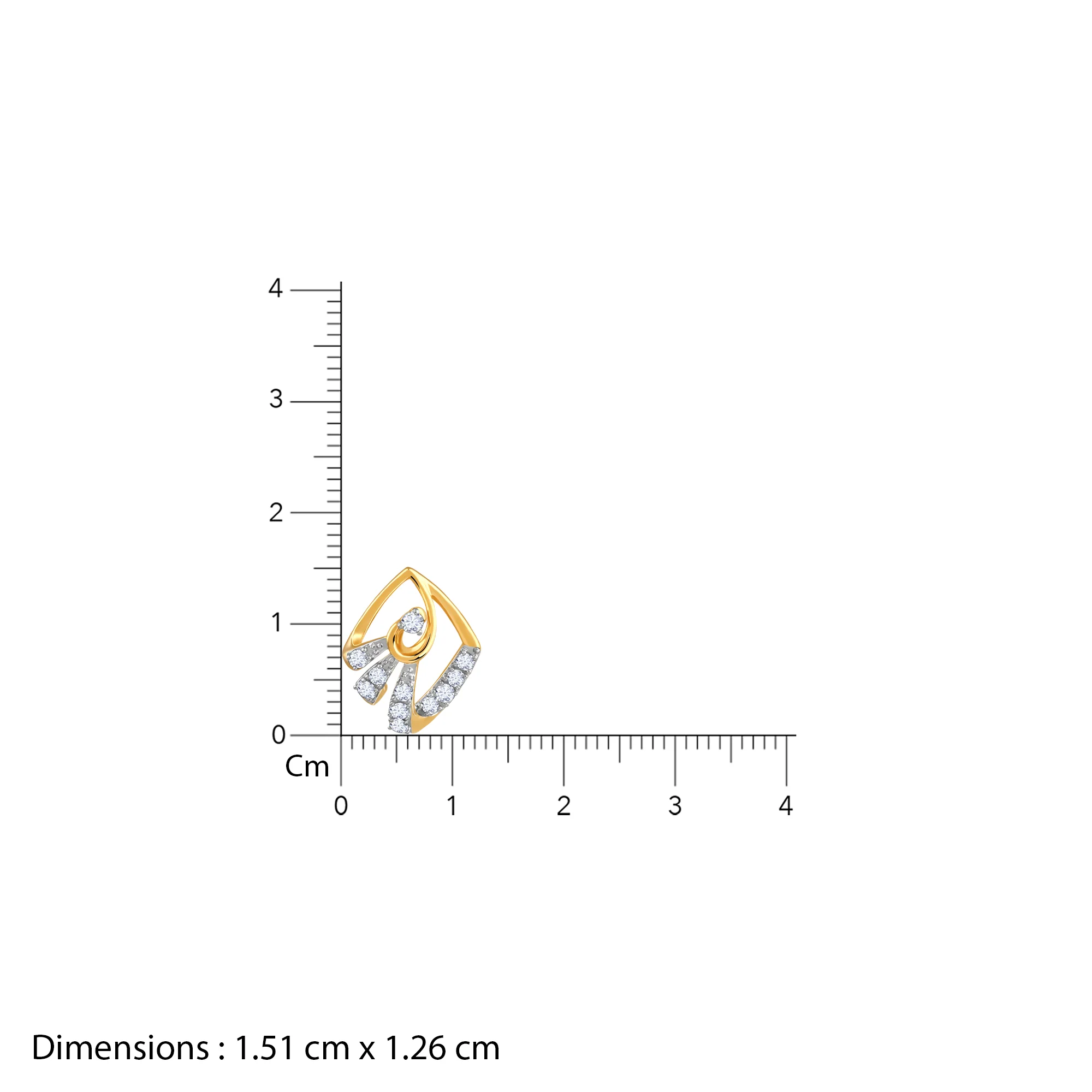 Gold Angular Lab Grown Diamond Studs - Image 6