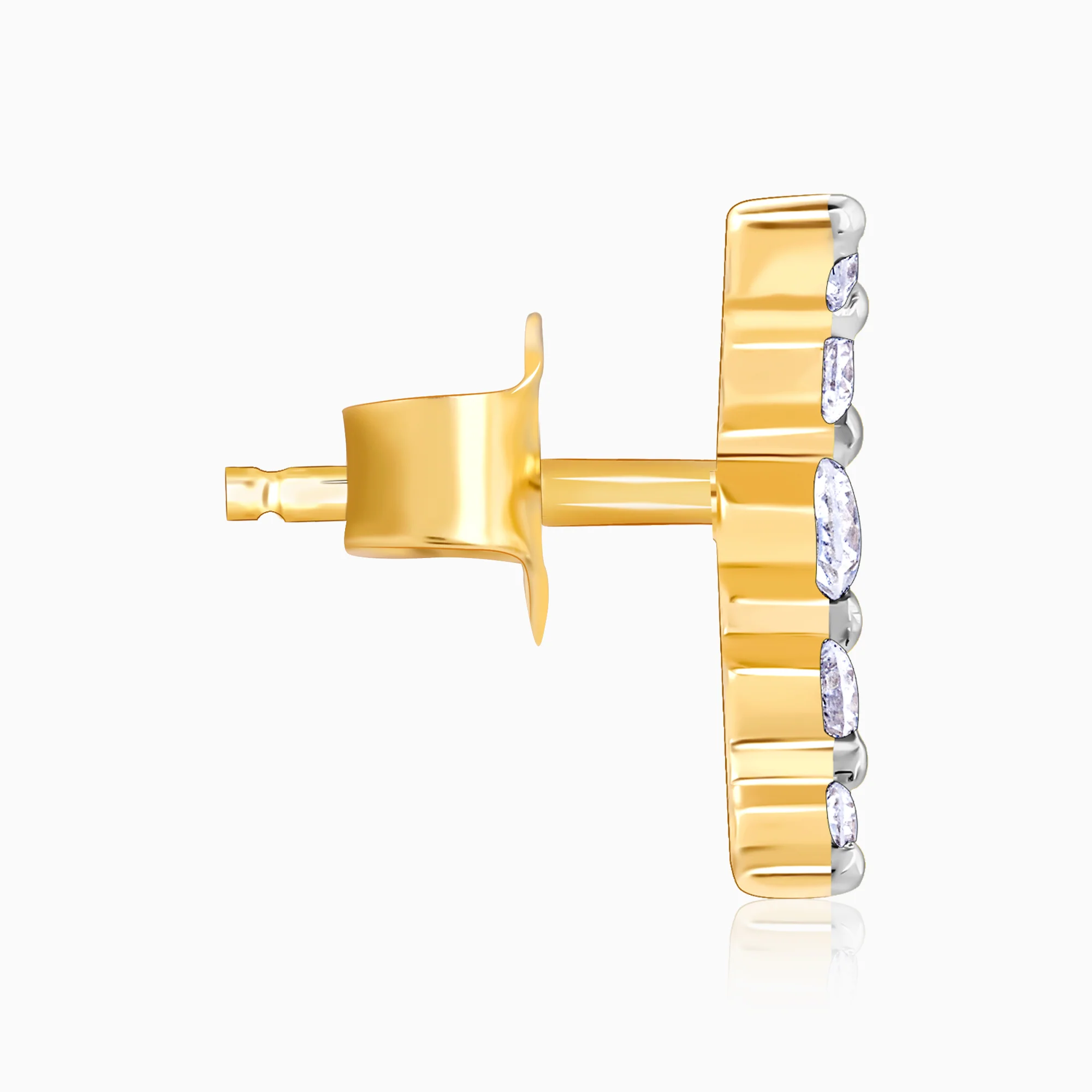 Gold Arc of Beauty Lab Grown Diamond Earrings - Image 5