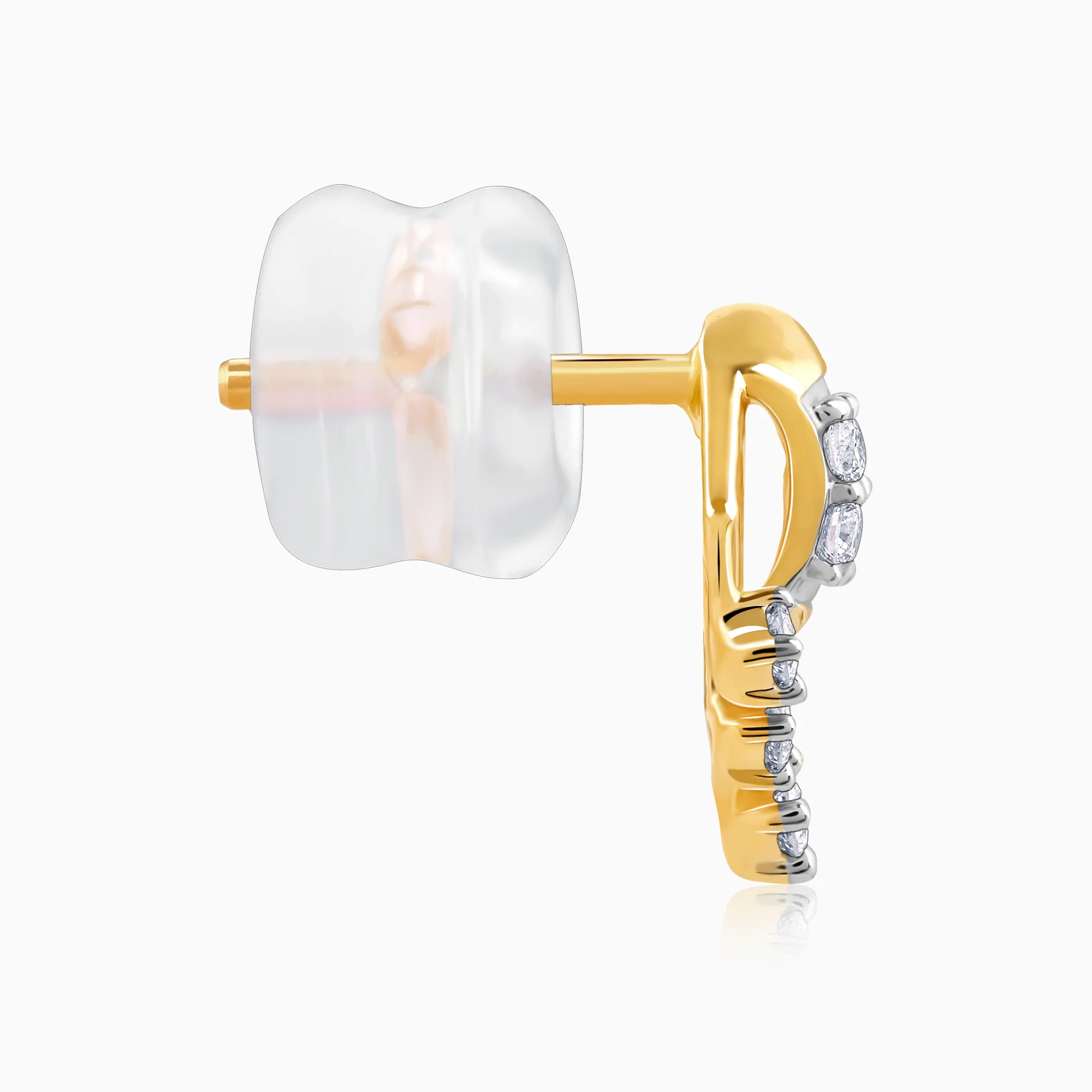 Gold Archer Diamond Earrings - Image 5