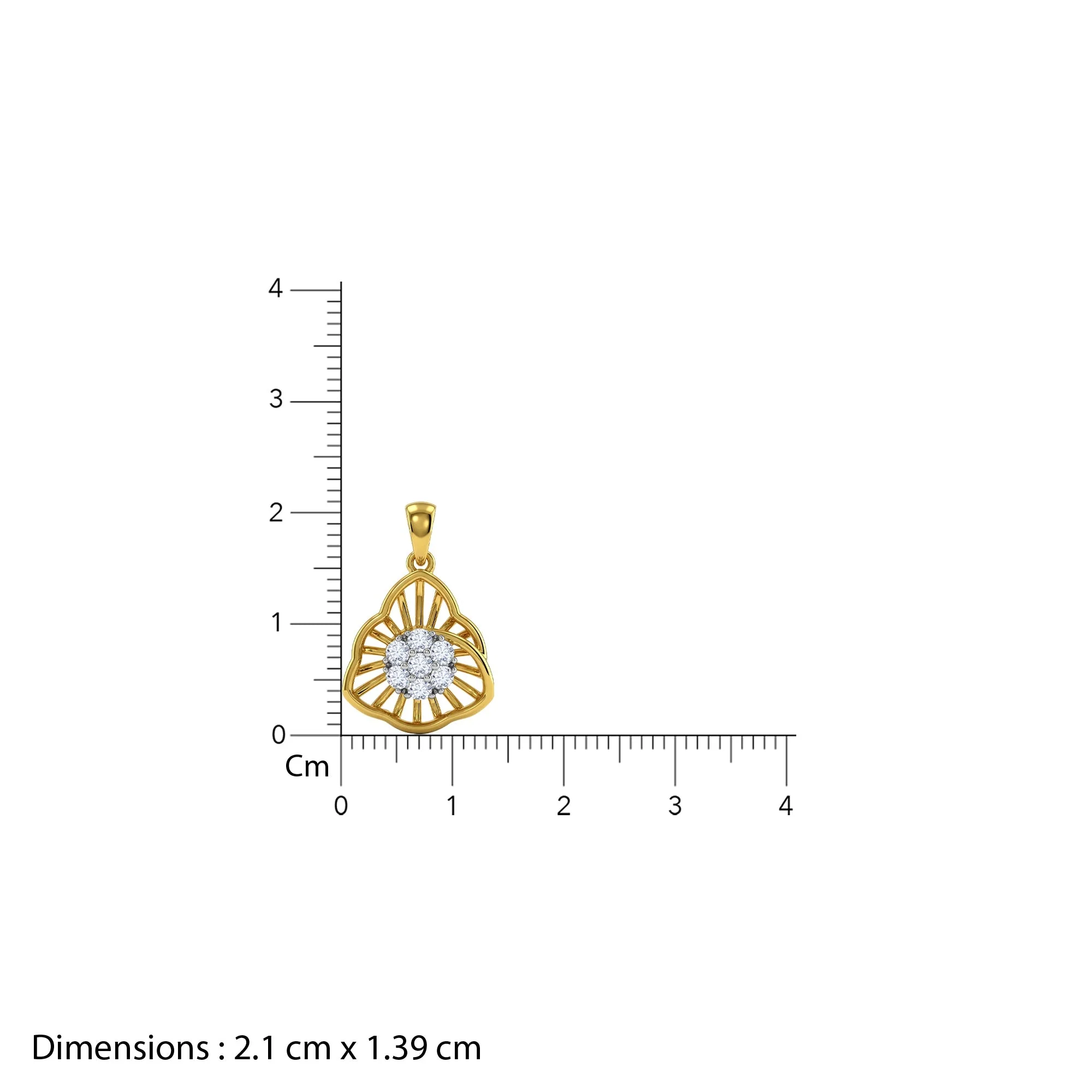 Gold Astrid Lab Grown Diamond Pendant - Image 5