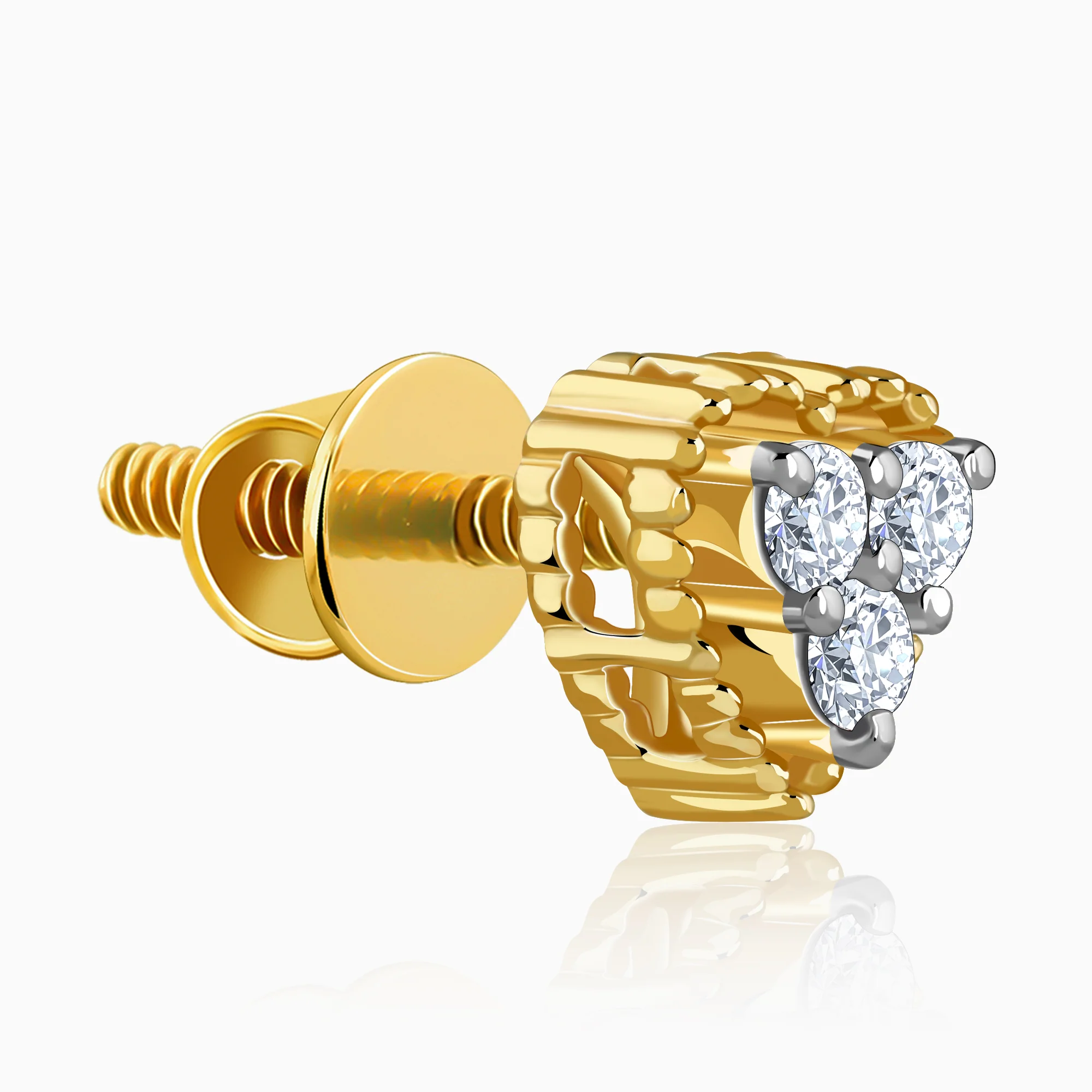 Gold Aurahart Lab Grown Diamond Earrings - Image 4