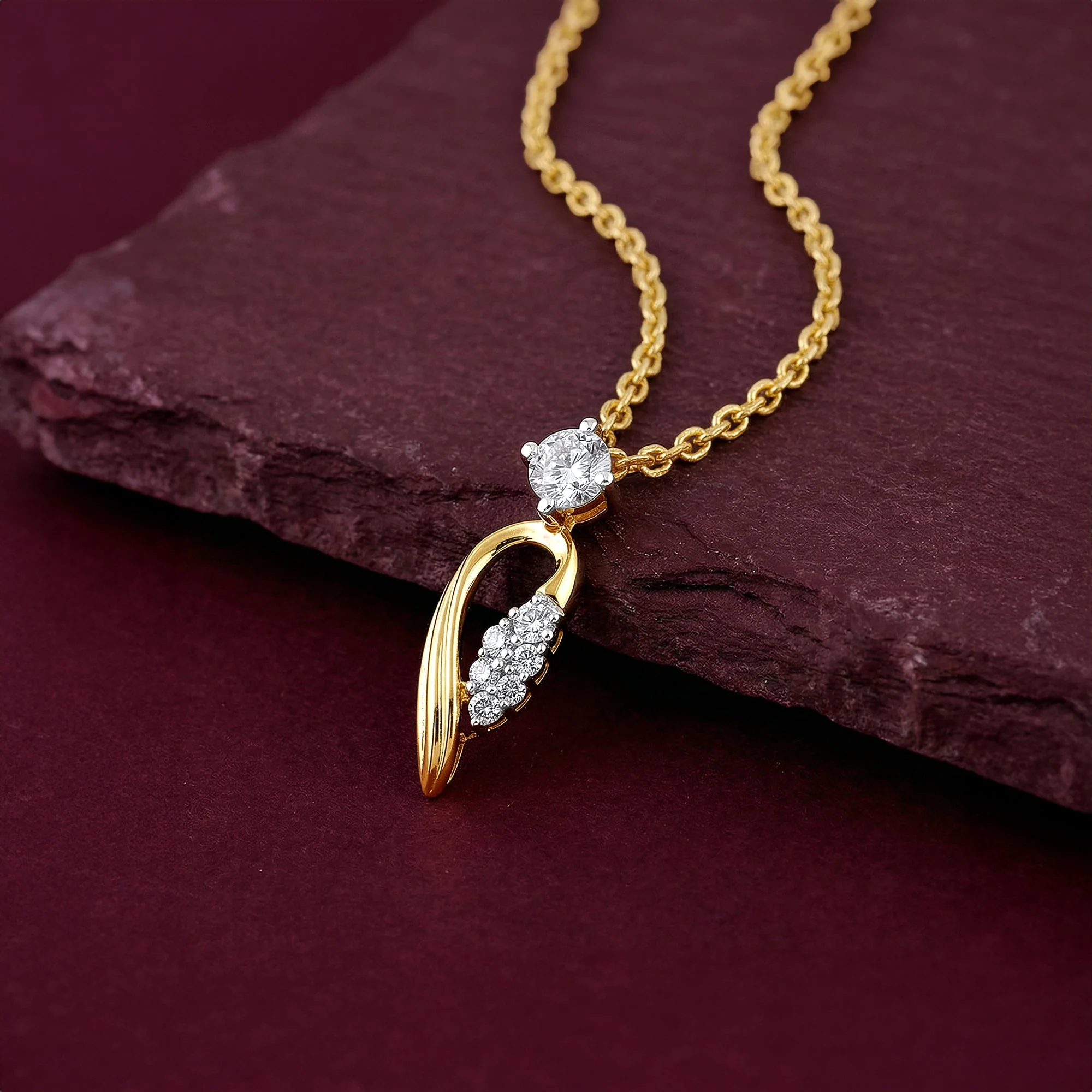 Gold Aurex Muse Lab Grown Diamond Pendant - Image 2
