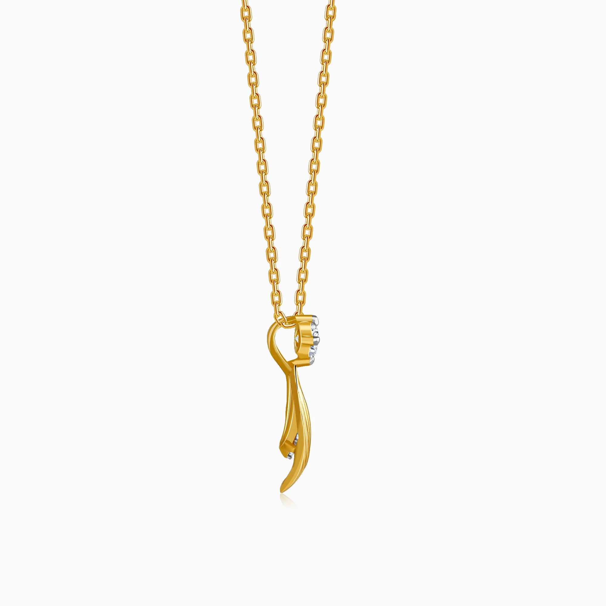 Gold Aurex Muse Lab Grown Diamond Pendant - Image 5