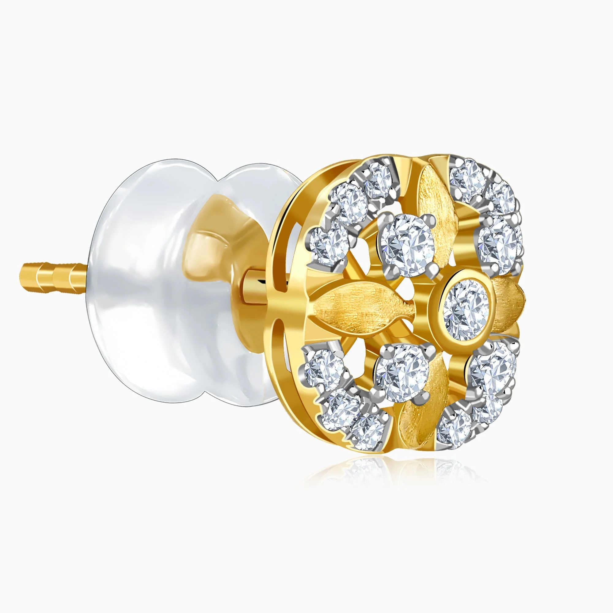 Gold Auric Garden Lab Grown Diamond Earrings - Image 4