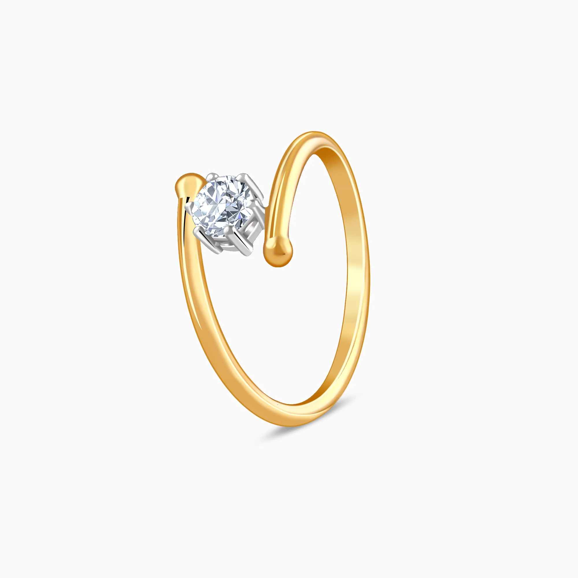 Gold Auric Solitaire Lab Grown Diamond Ring - Image 4