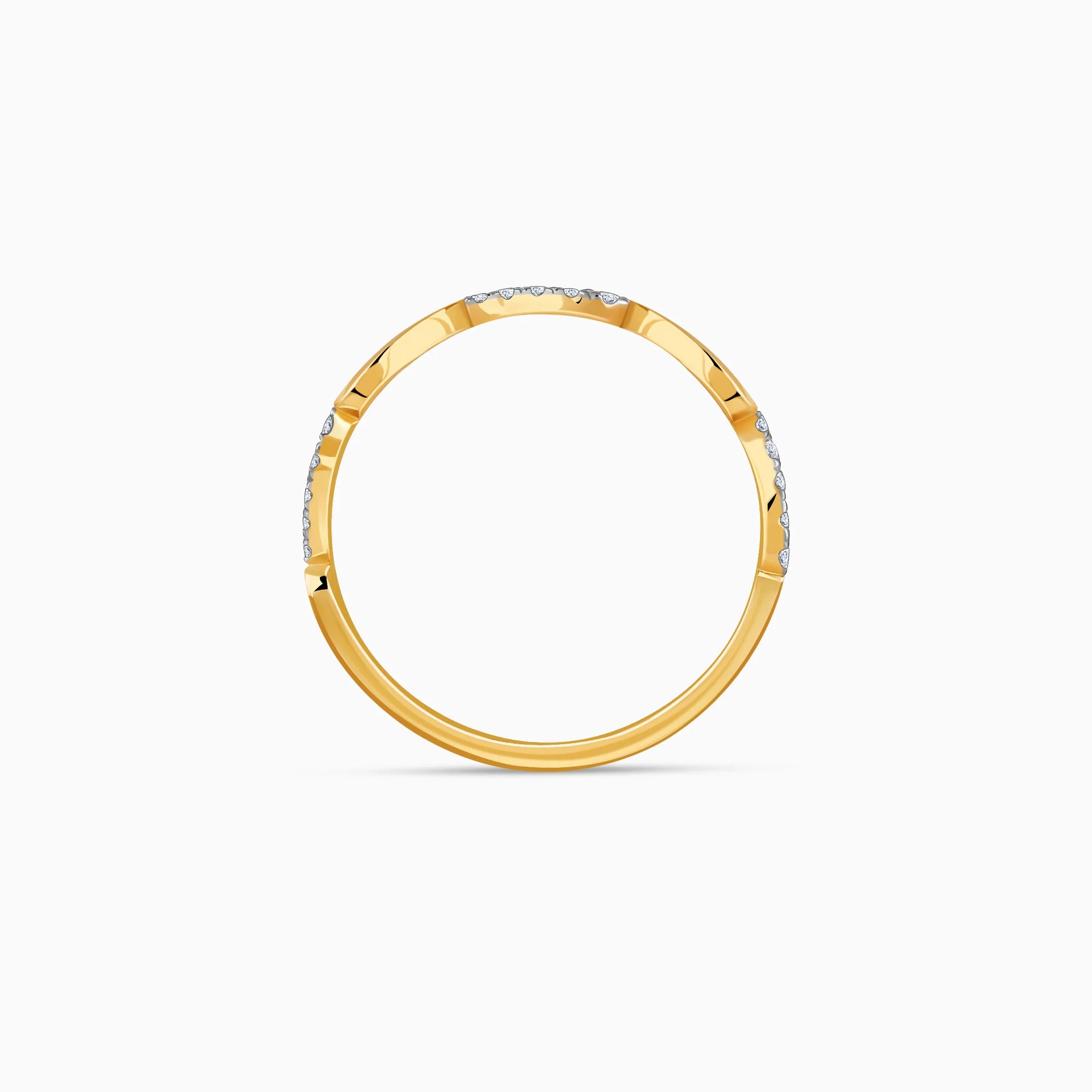 Gold Aurora Zigzag Lab Grown Diamond Ring - Image 5