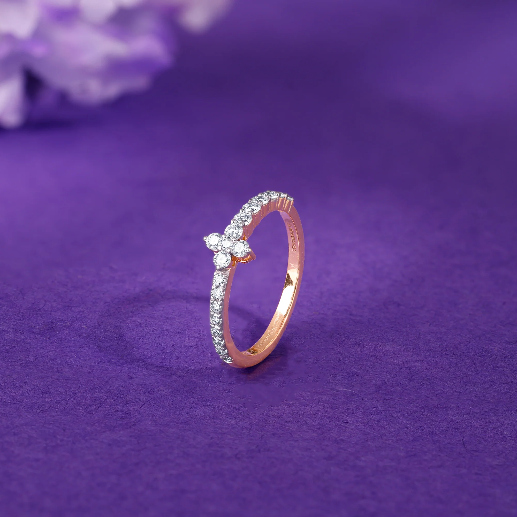 Rose Gold Axis Glow Lab Grown Diamond Ring - Image 2