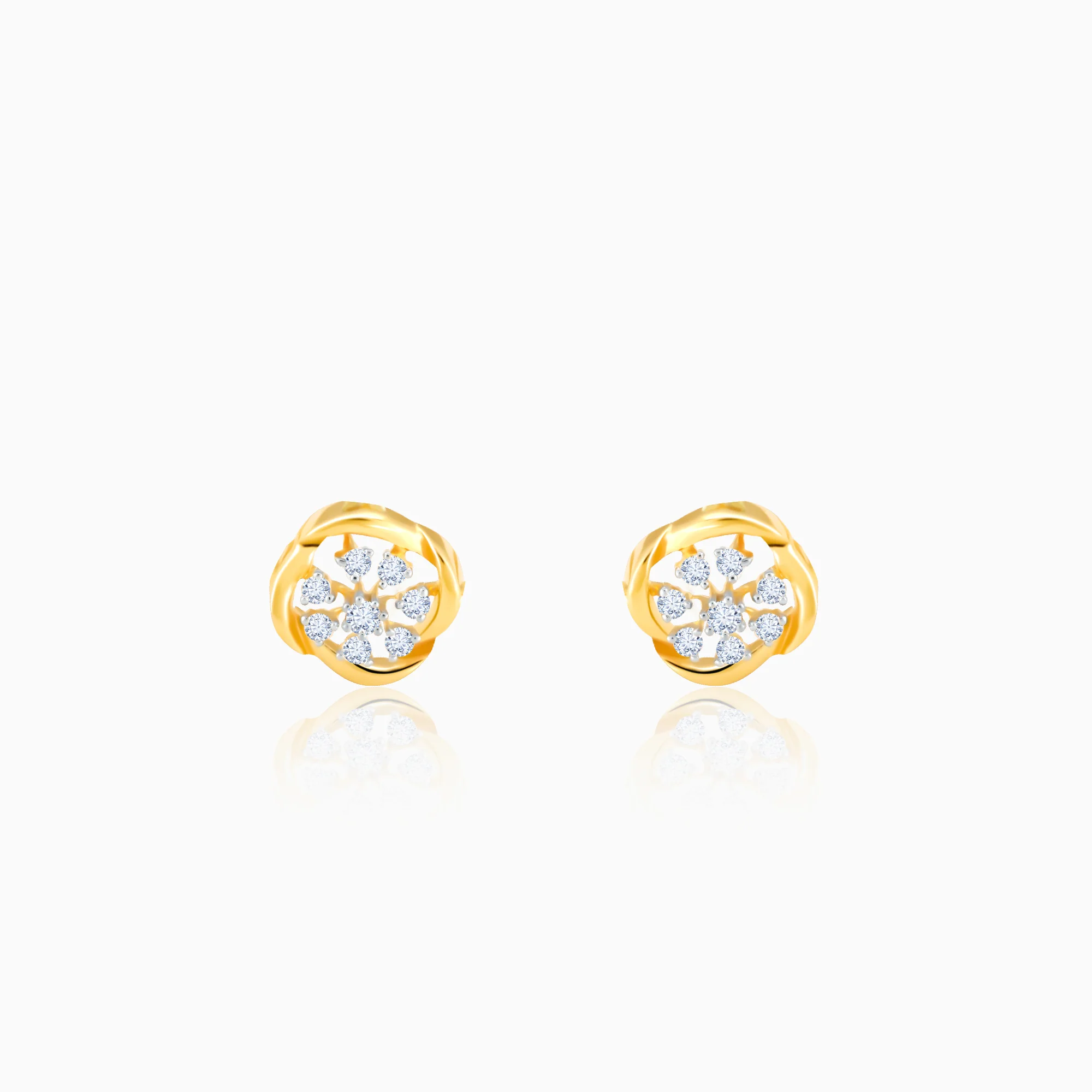 Gold Beauty In Nature Lab Grown Diamond Earrings