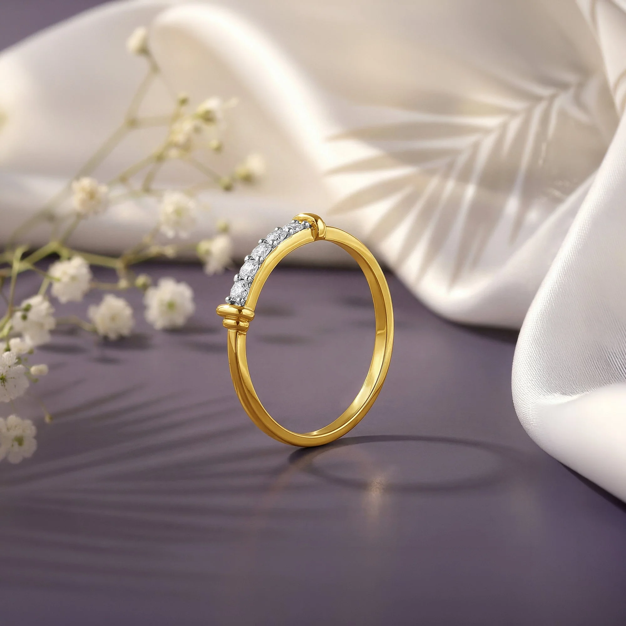 Gold Block Lab Grown Diamond Ring (Size 12) - Image 2