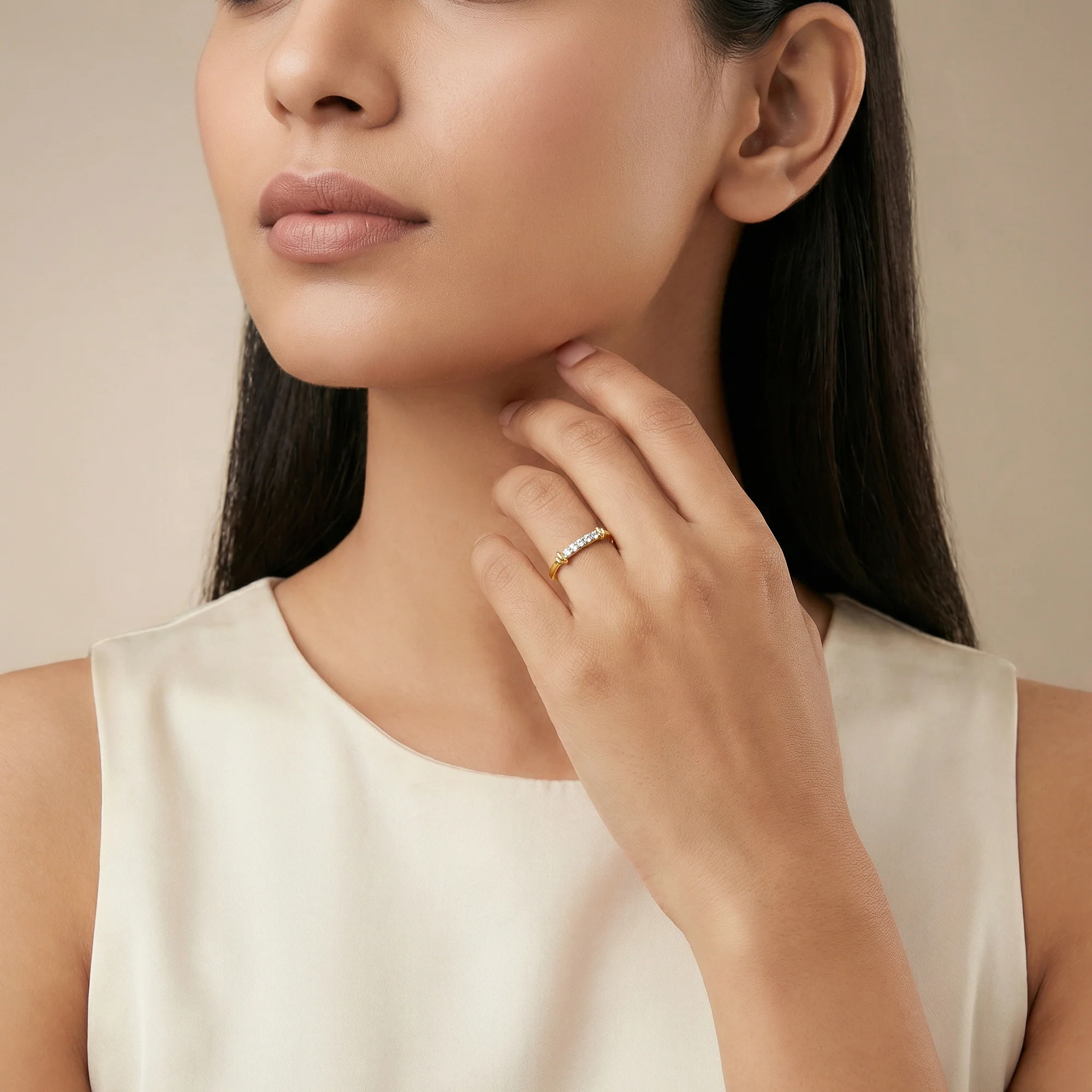 Gold Block Lab Grown Diamond Ring (Size 12) - Image 3