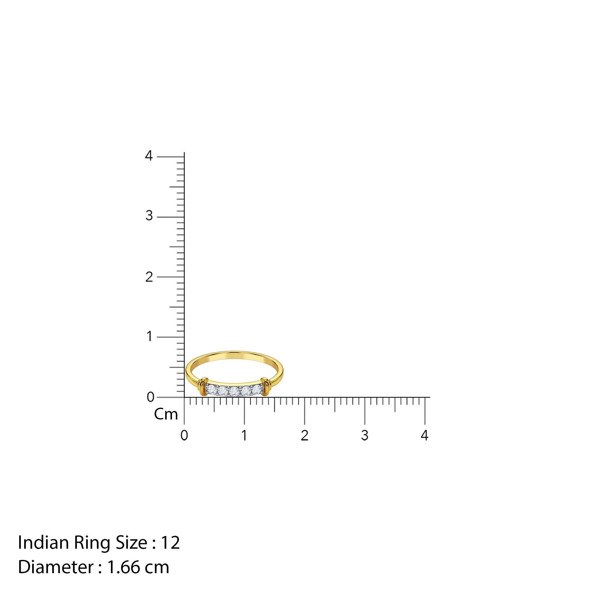 Gold Block Lab Grown Diamond Ring (Size 12) - Image 5