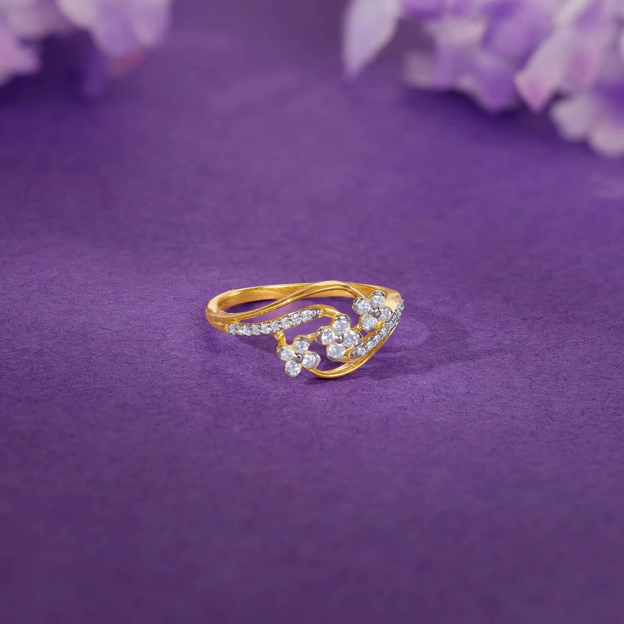 Gold Bloom Lab Grown Diamond Ring - Image 2