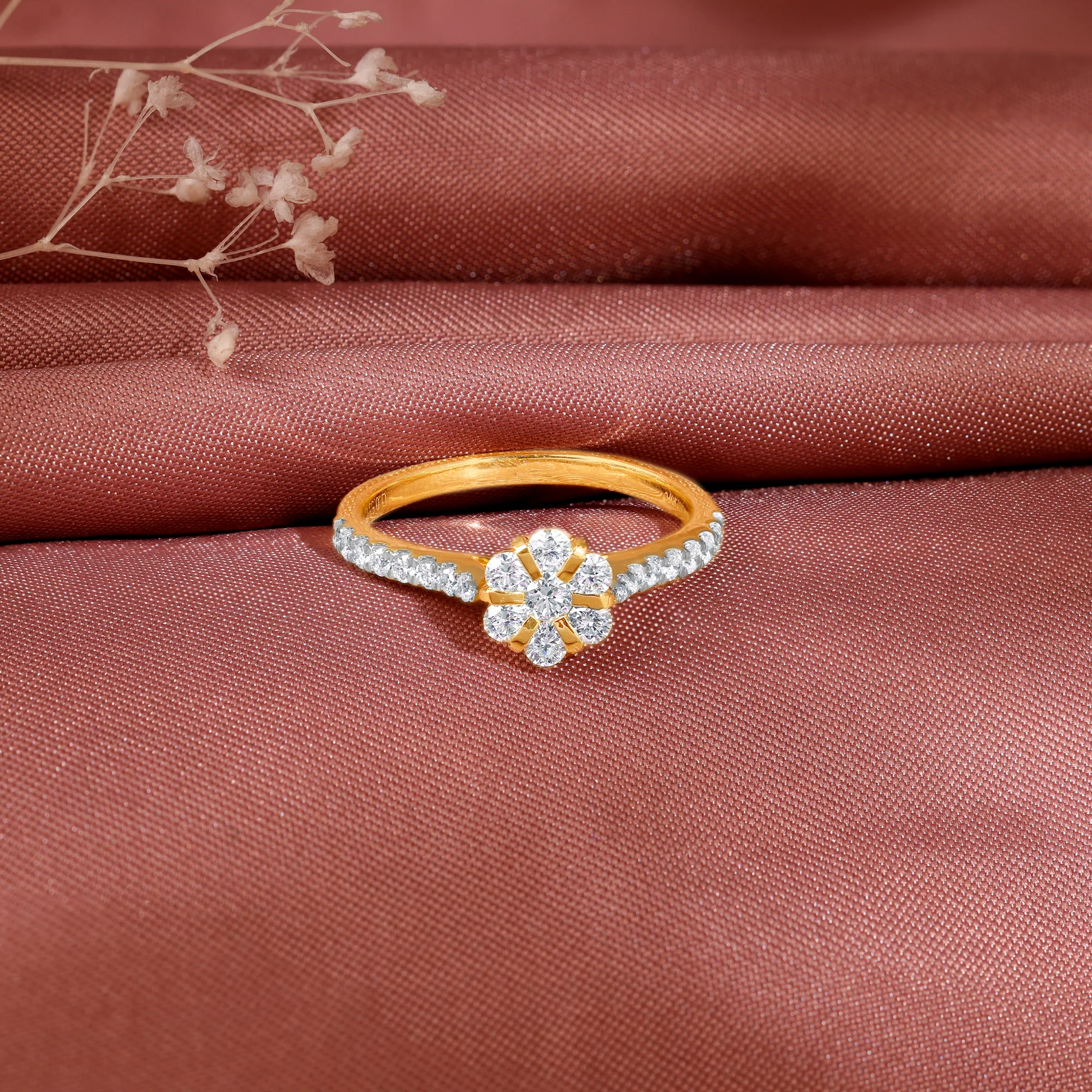 Gold Blossom Radiance Diamond Ring - Image 2