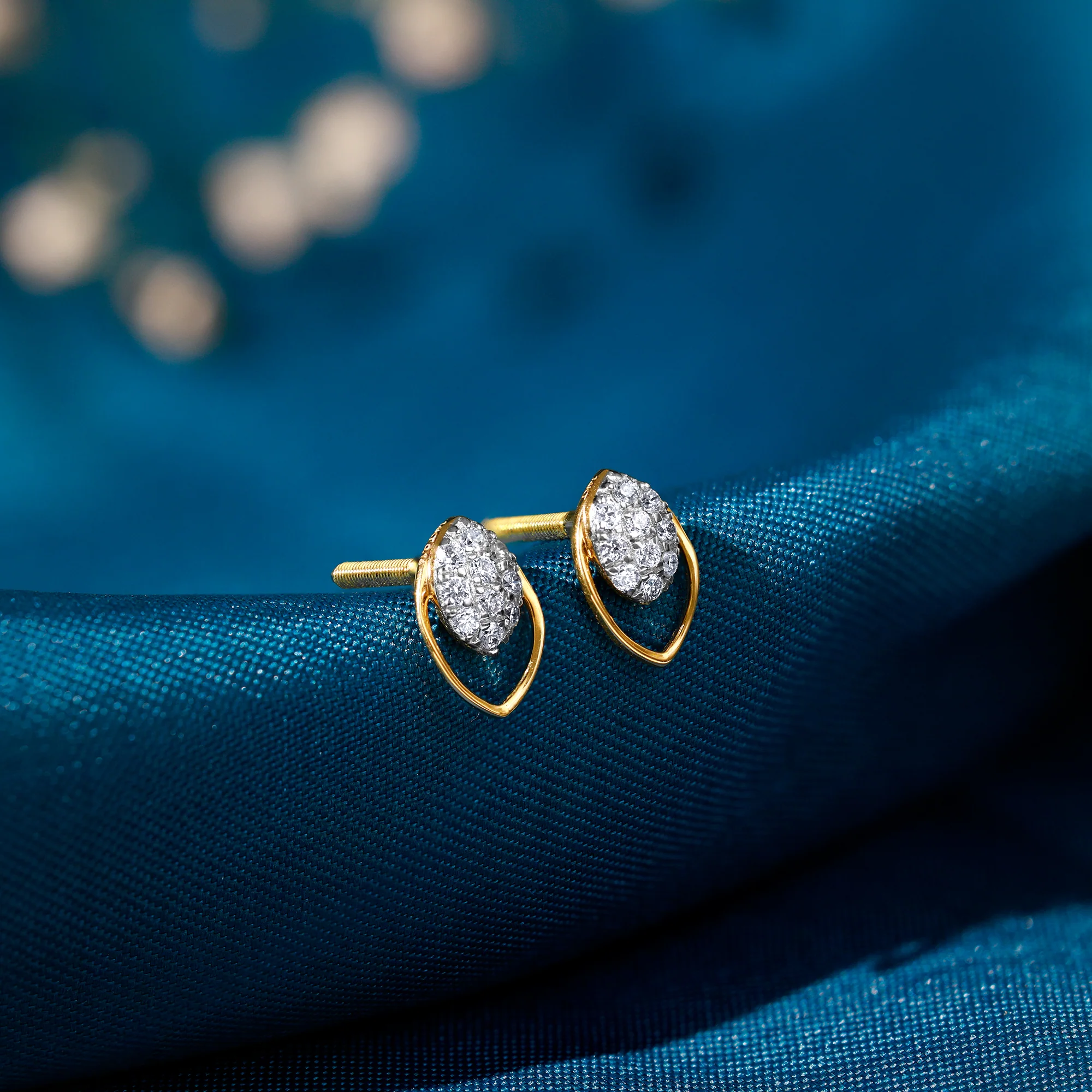 Gold Blush Loop Lab Grown Diamond Earrings - Image 2