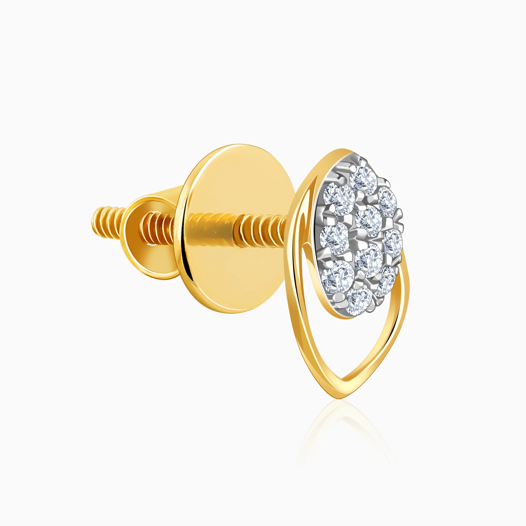 Gold Blush Loop Lab Grown Diamond Earrings - Image 4