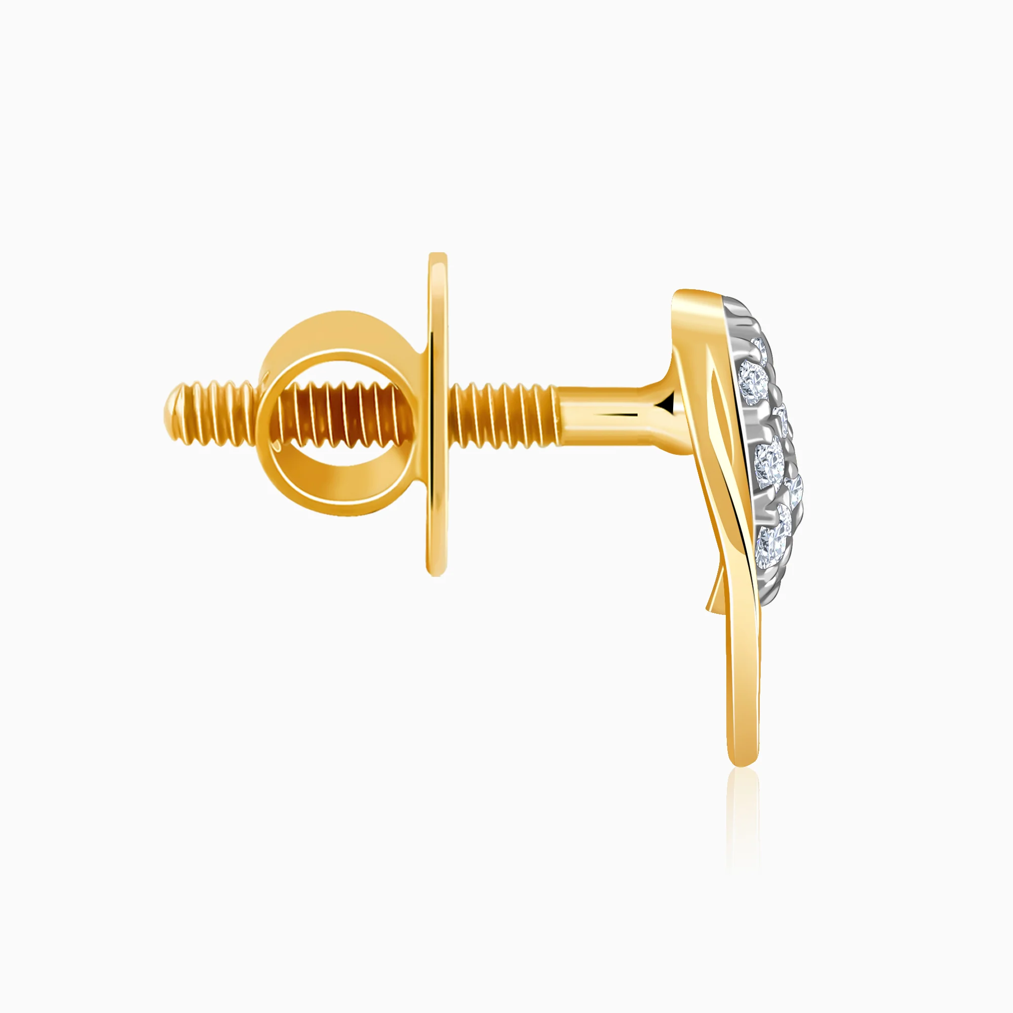 Gold Blush Loop Lab Grown Diamond Earrings - Image 5