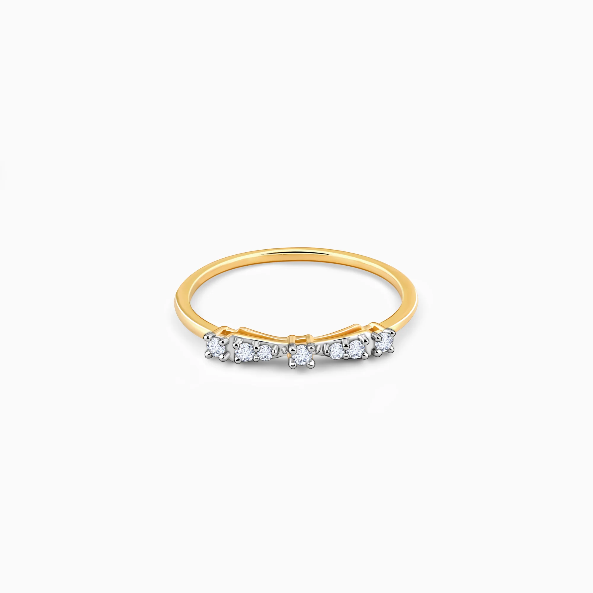 Gold Bow Diamond Ring
