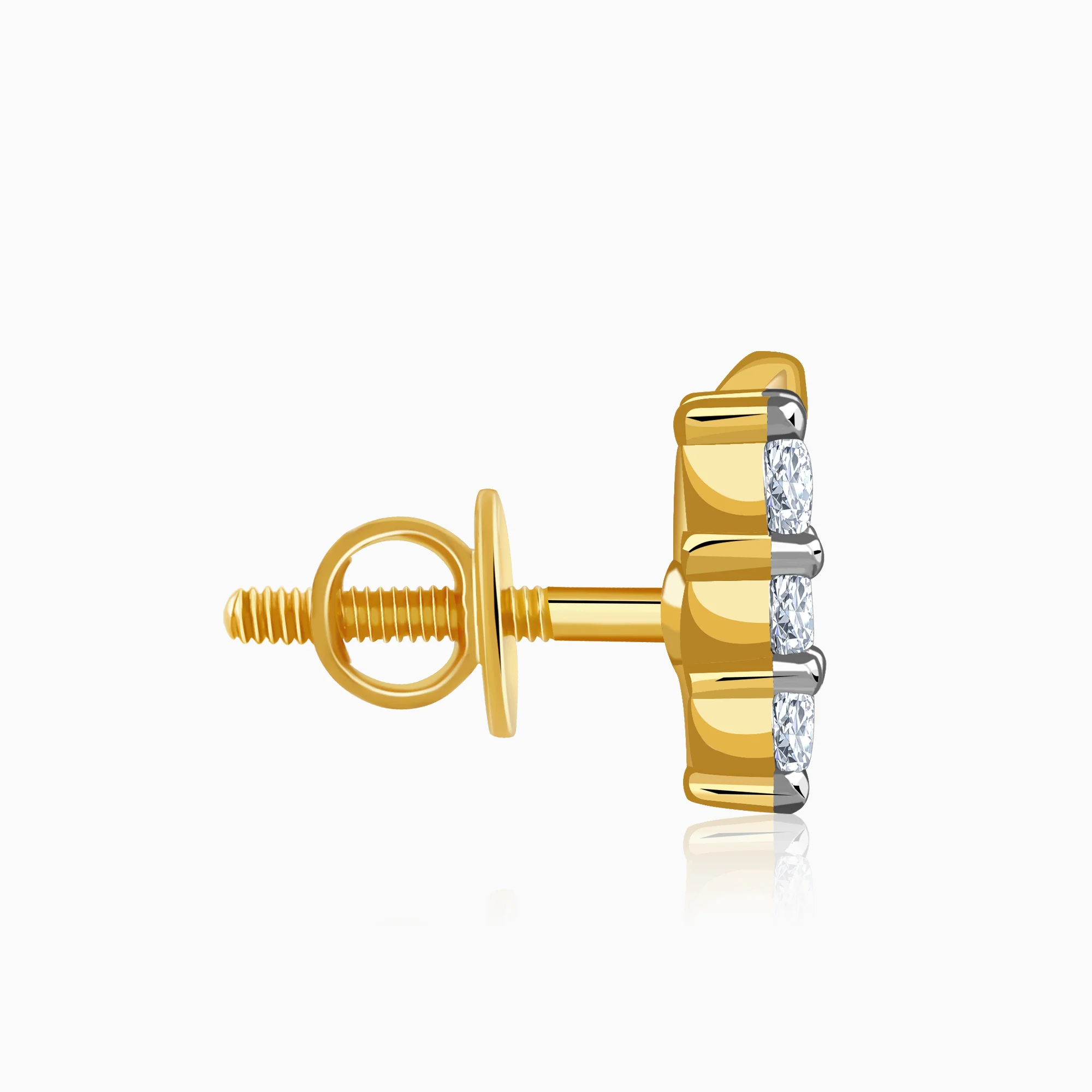Gold Butterfly Poise Lab Grown Diamond Earrings - Image 5