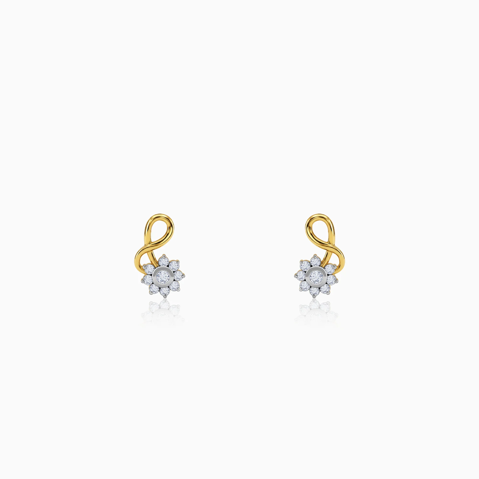 Gold Celest Lab Grown Diamond Earrings