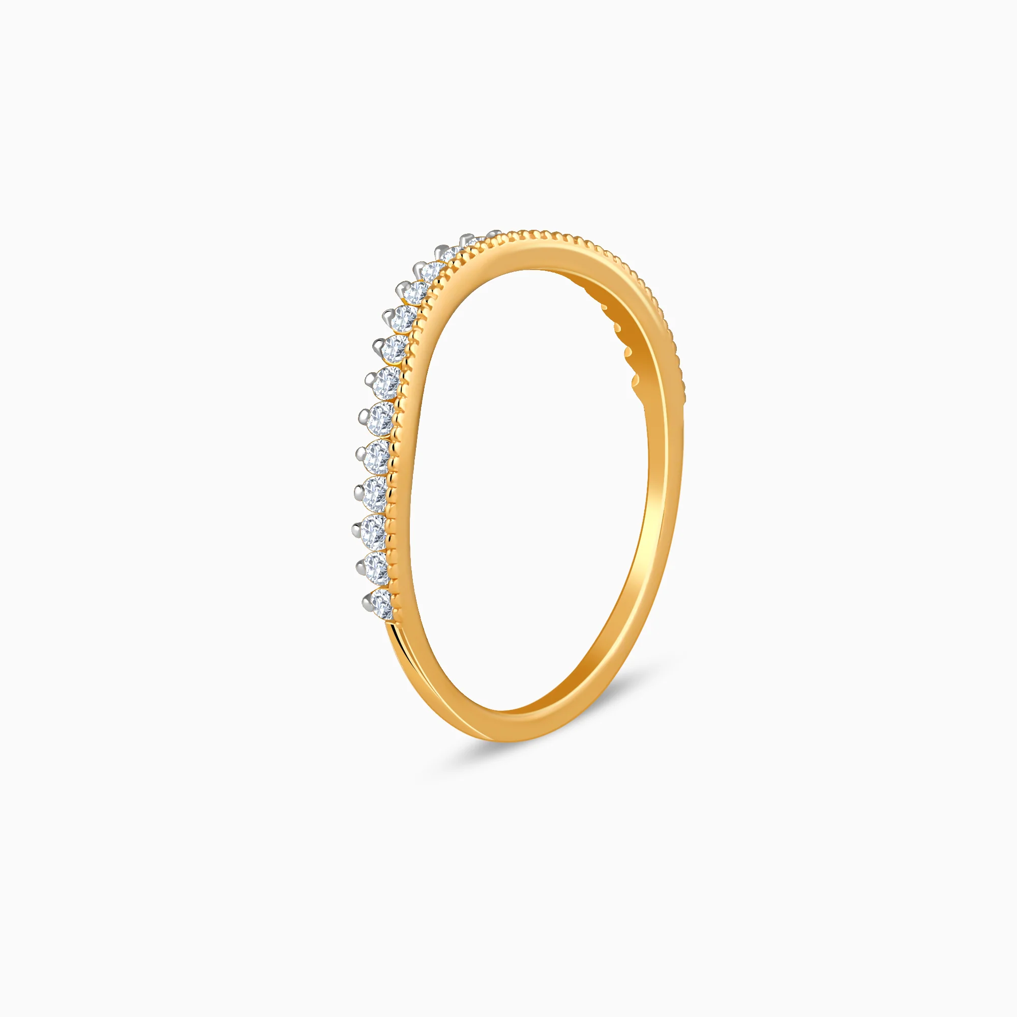 Gold Celeste Bezel Lab Grown Diamond Ring - Image 4