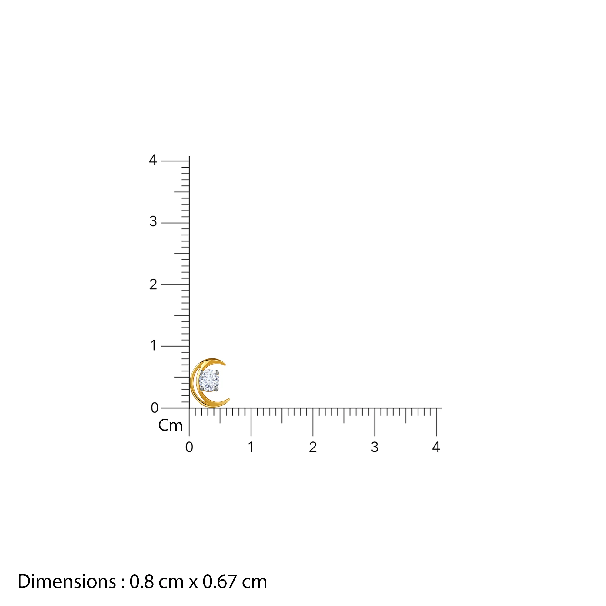Gold Celestial Curve Lab Grown Diamond Earrings - Image 6