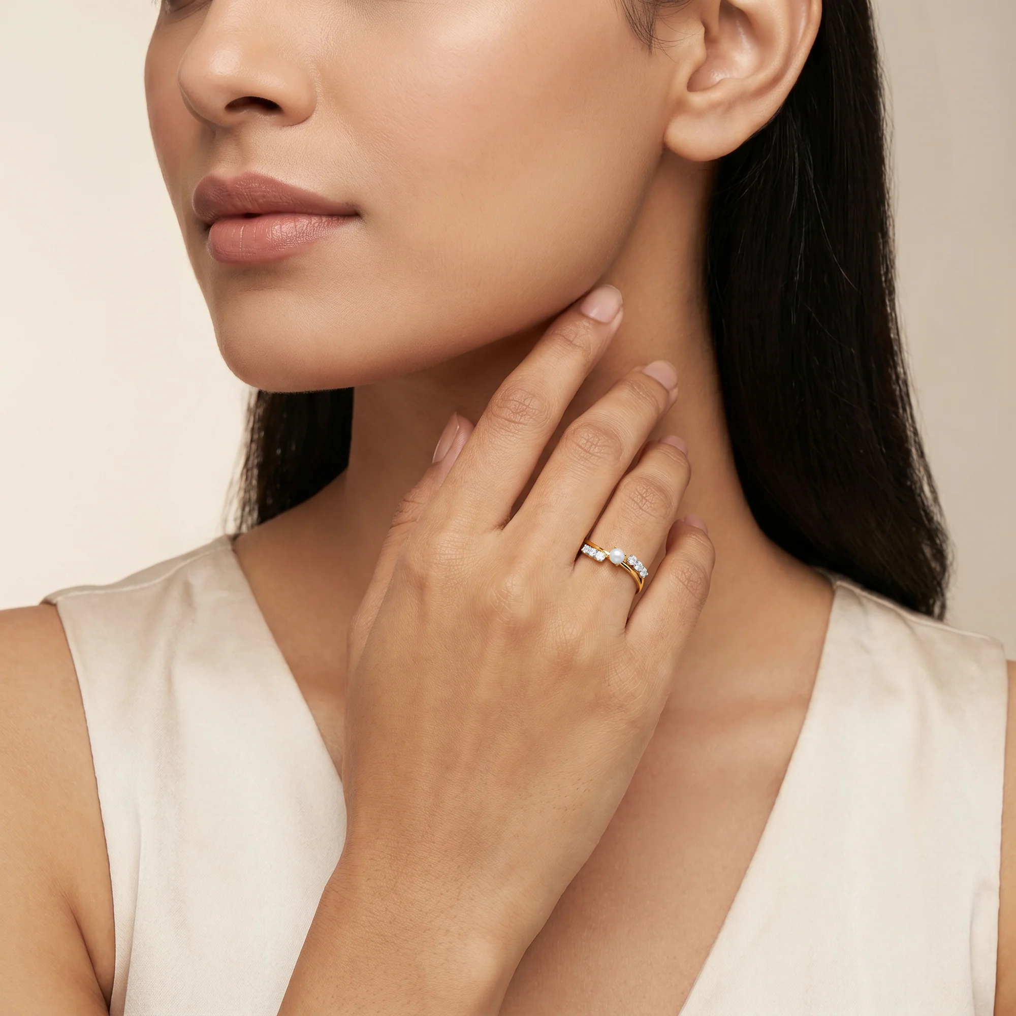 Gold Centre of Calm Lab Grown Diamond Ring (Size 12) - Image 3