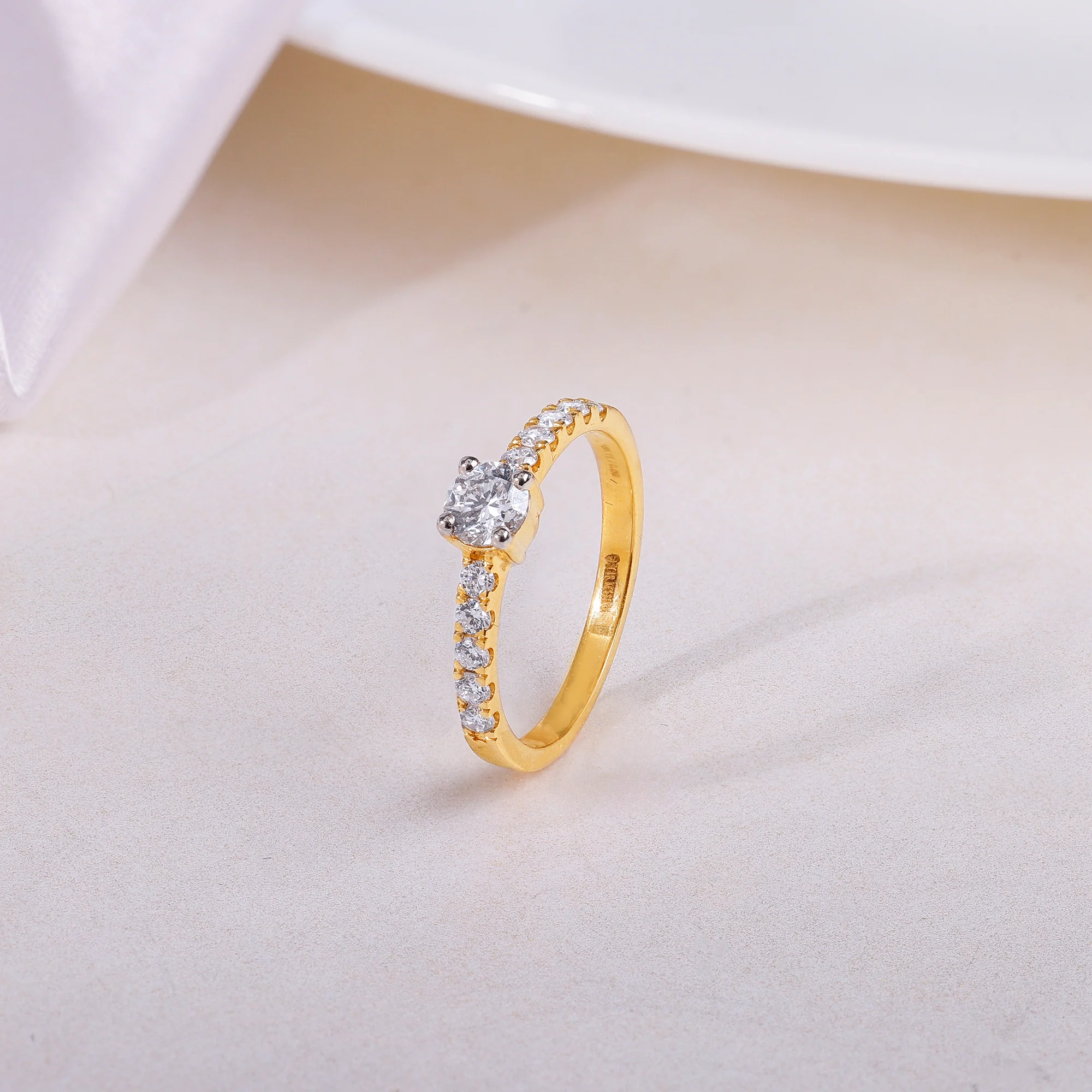 Gold Ceres Solitaire Lab Grown Diamond Ring - Image 2