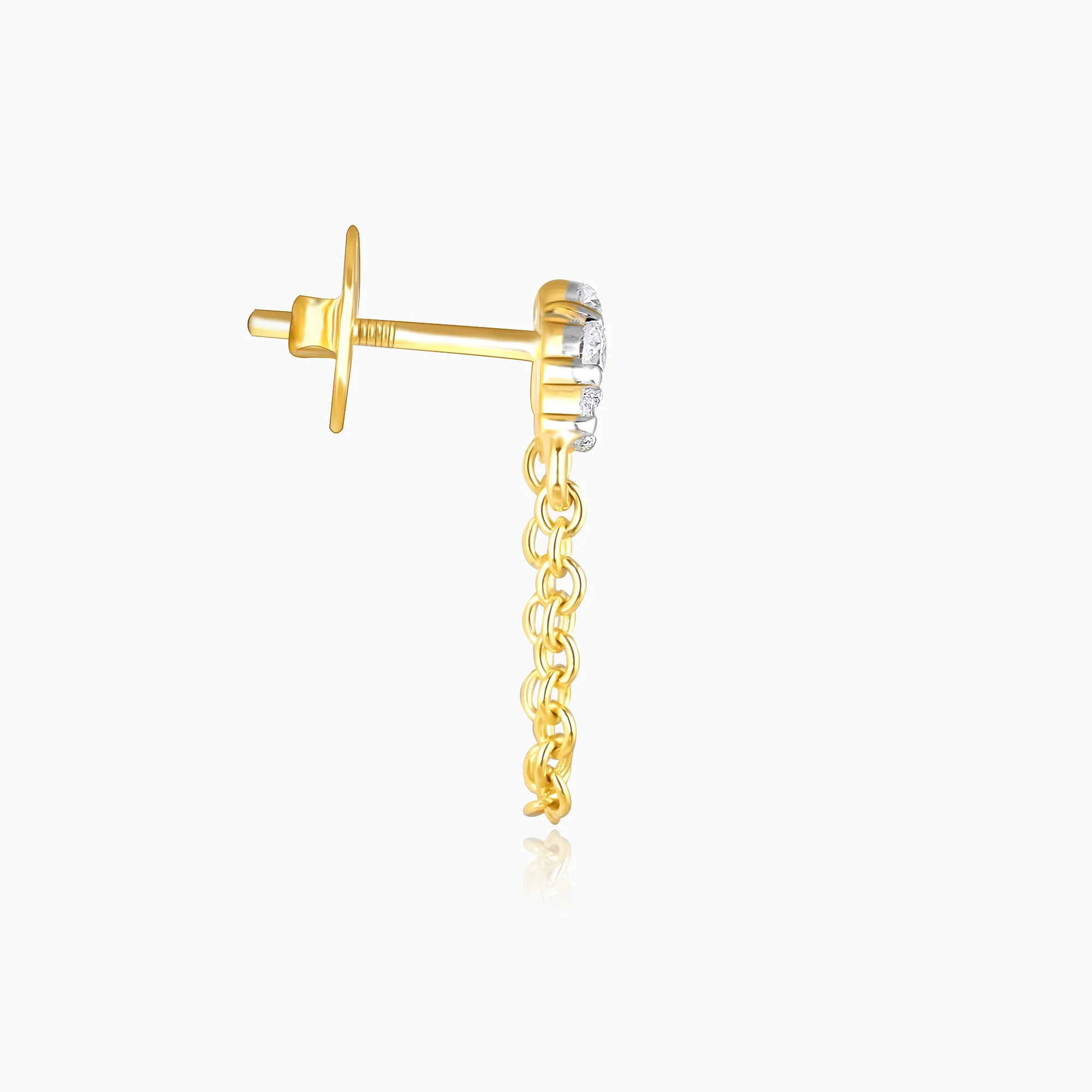 Gold Chained Charisma Diamond Earrings - Image 5