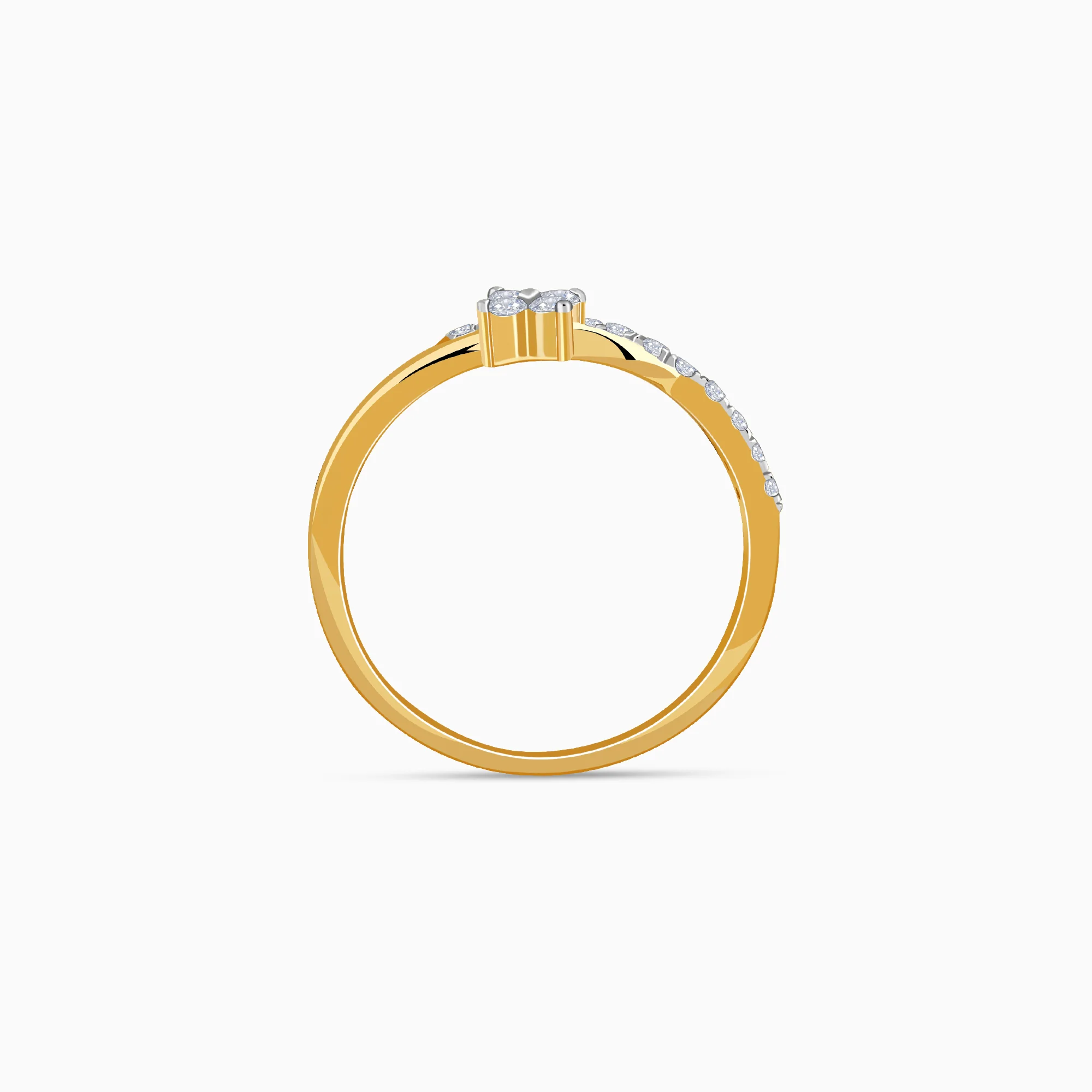 Gold Charming Flora Lab Grown Diamond Ring - Image 5