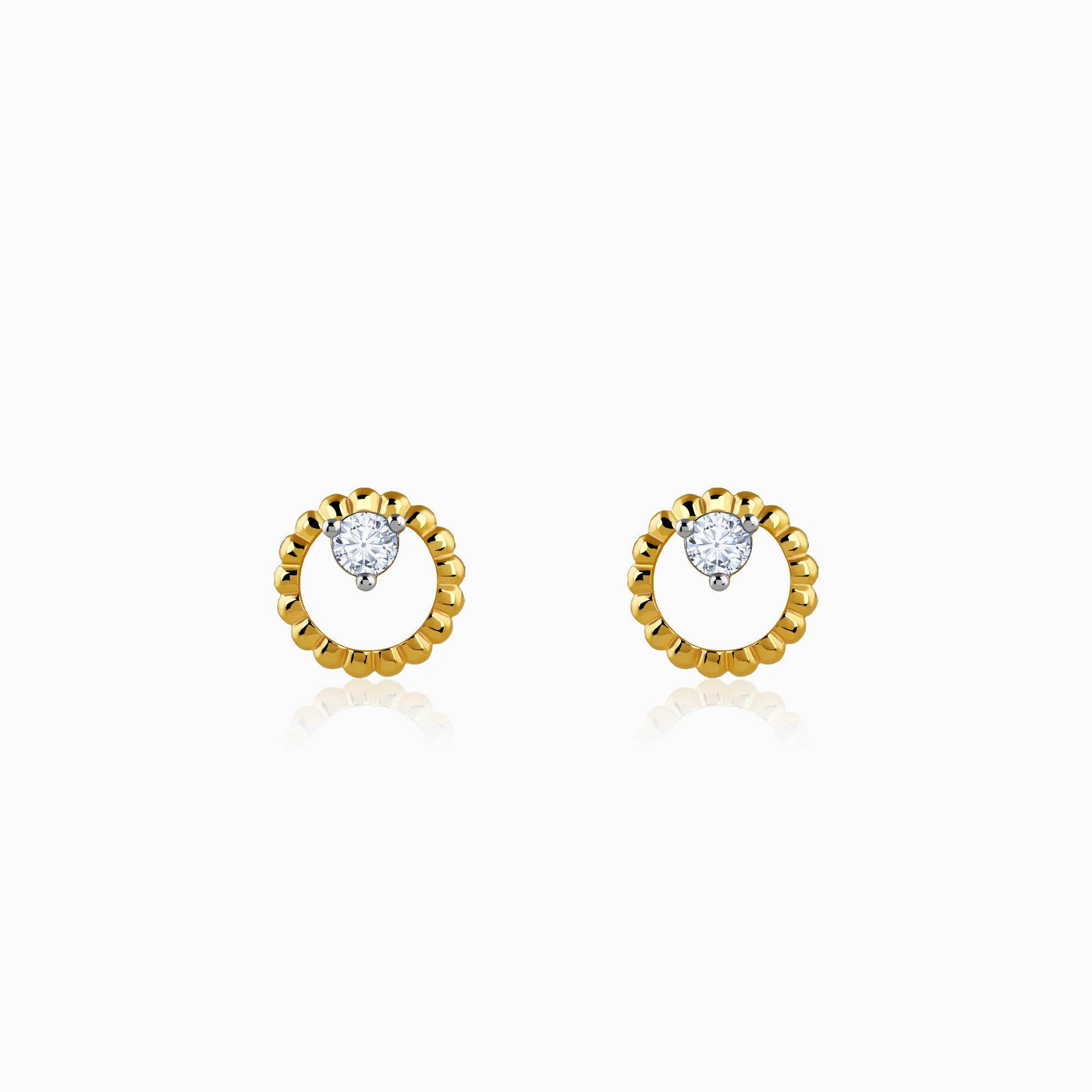 Gold Circling Lab Grown Diamond Studs