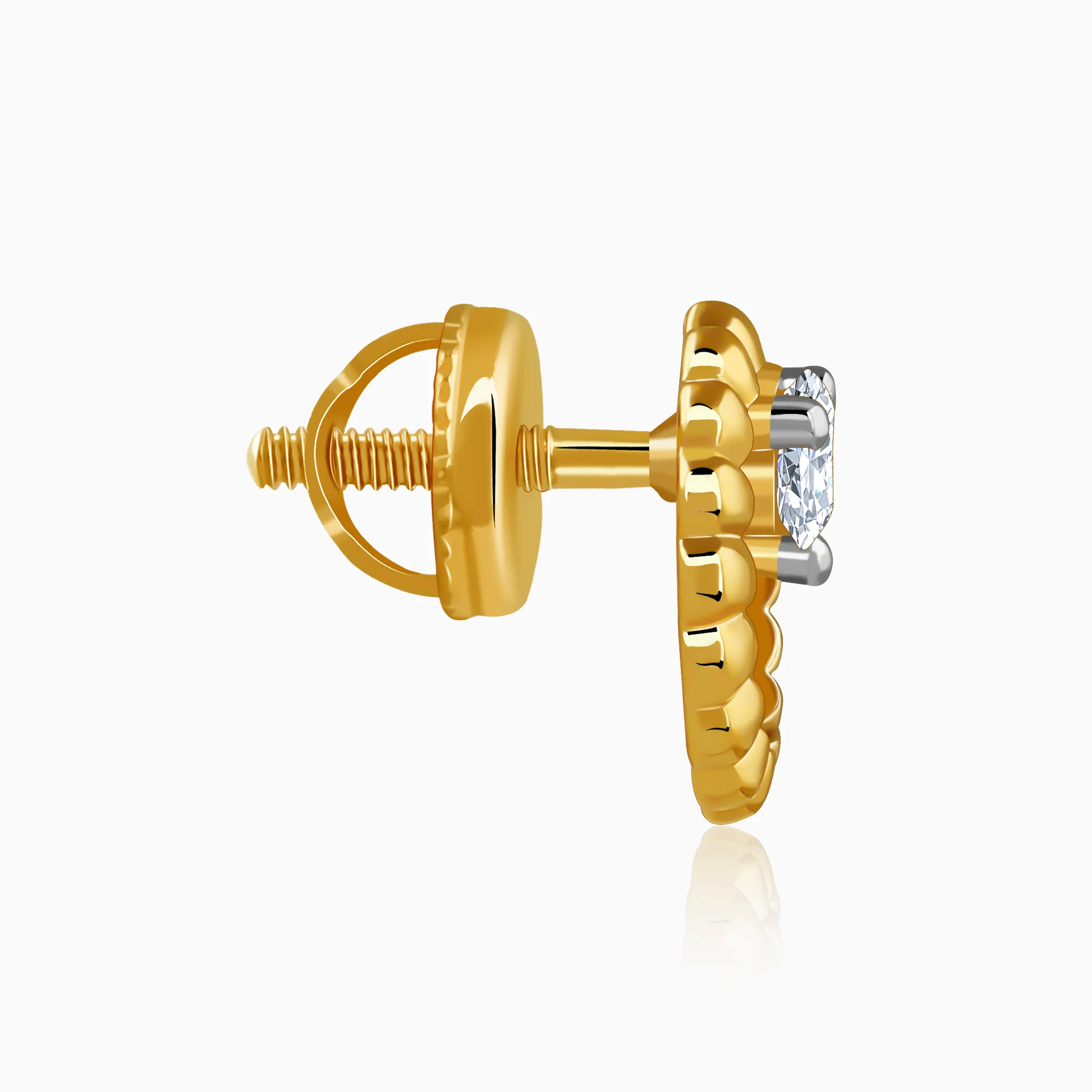 Gold Circling Lab Grown Diamond Studs - Image 5