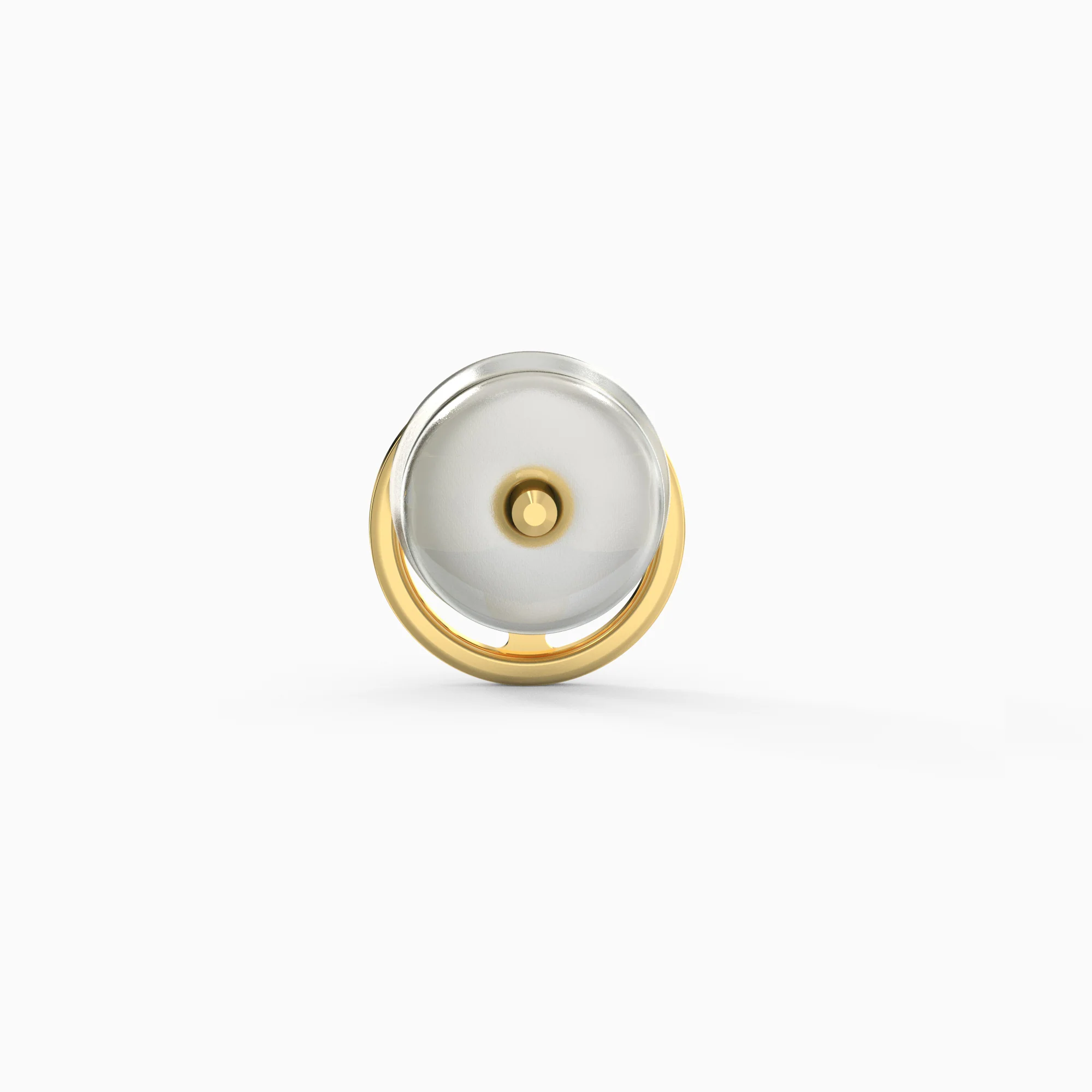 Gold Circular Quartet Diamond Stud Earrings - Image 6