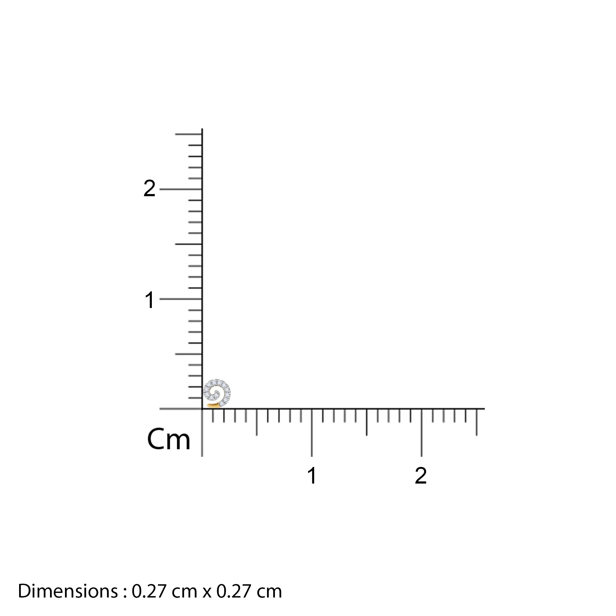 Gold Cirlia Lab Grown Diamond Nose Pin - Image 6