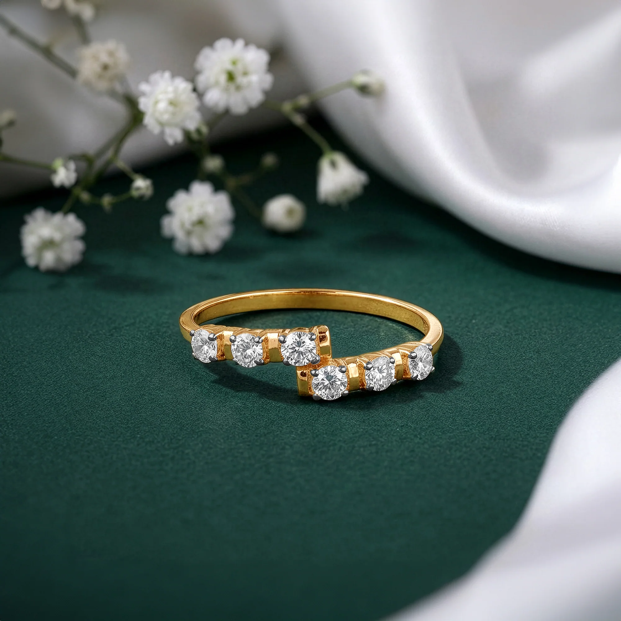 Gold Classic Curve Lab Grown Diamond Ring (Size 12) - Image 2