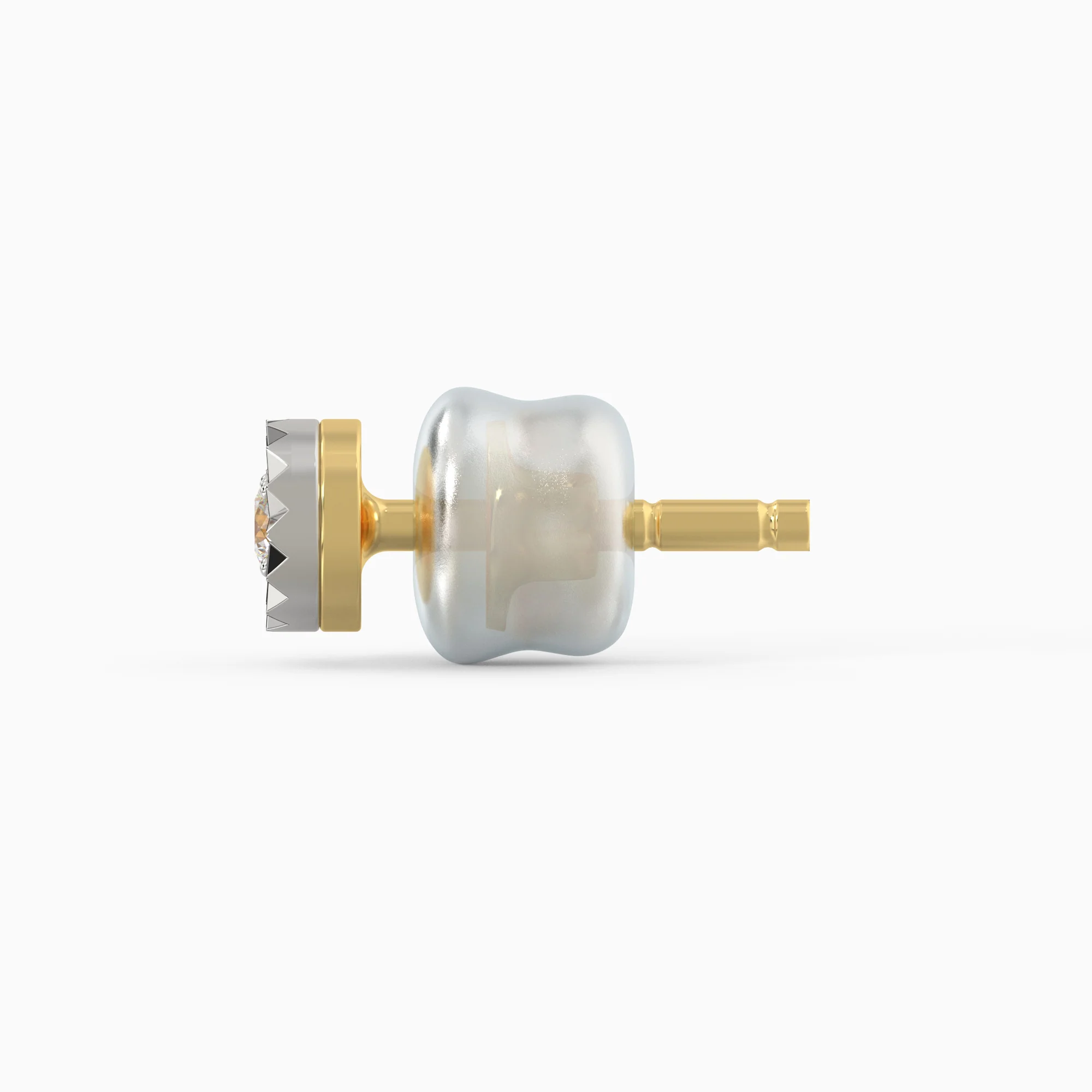 Gold Classic Diamond Stud Earrings - Image 5