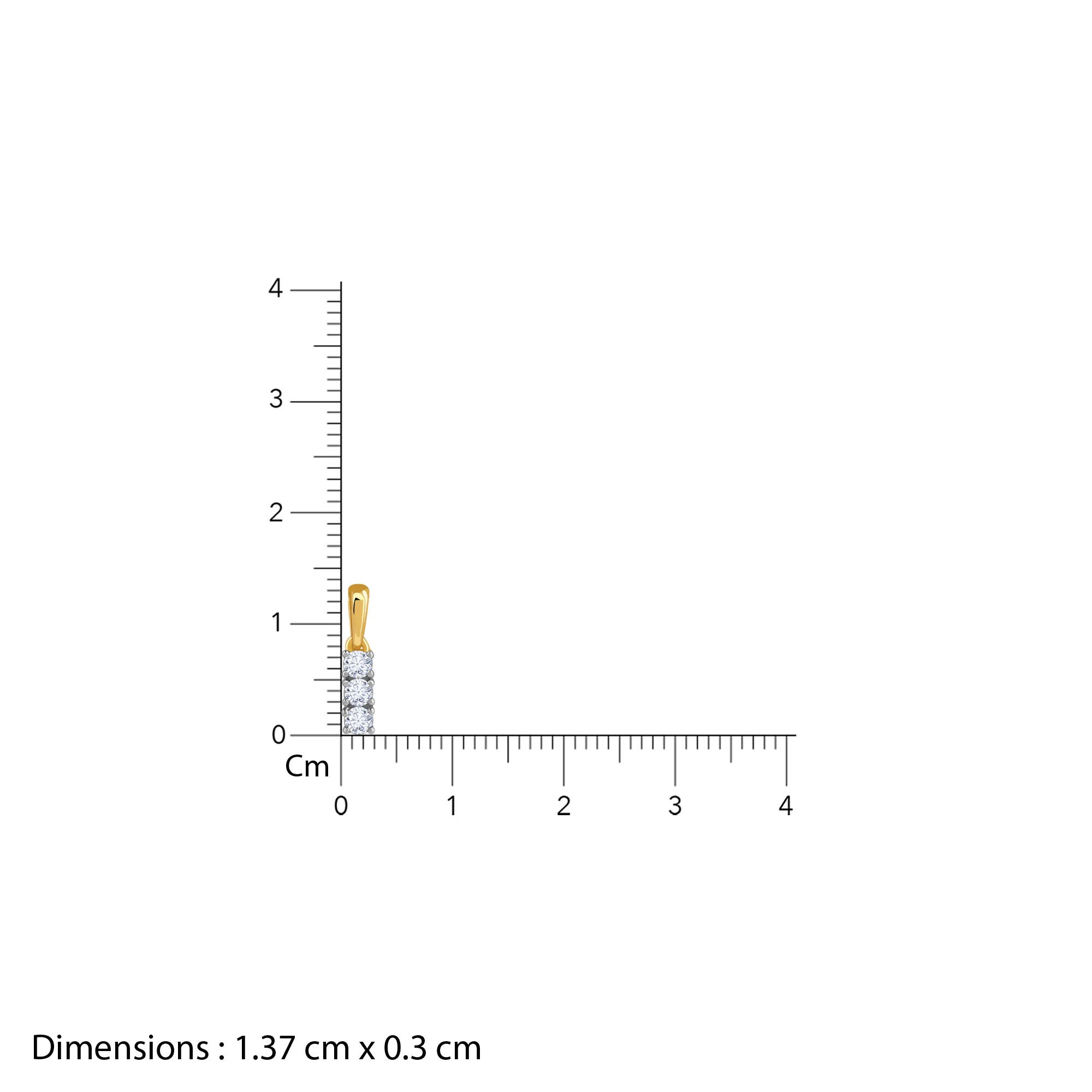 Gold Classic Line Lab Grown Diamond Pendant - Image 6